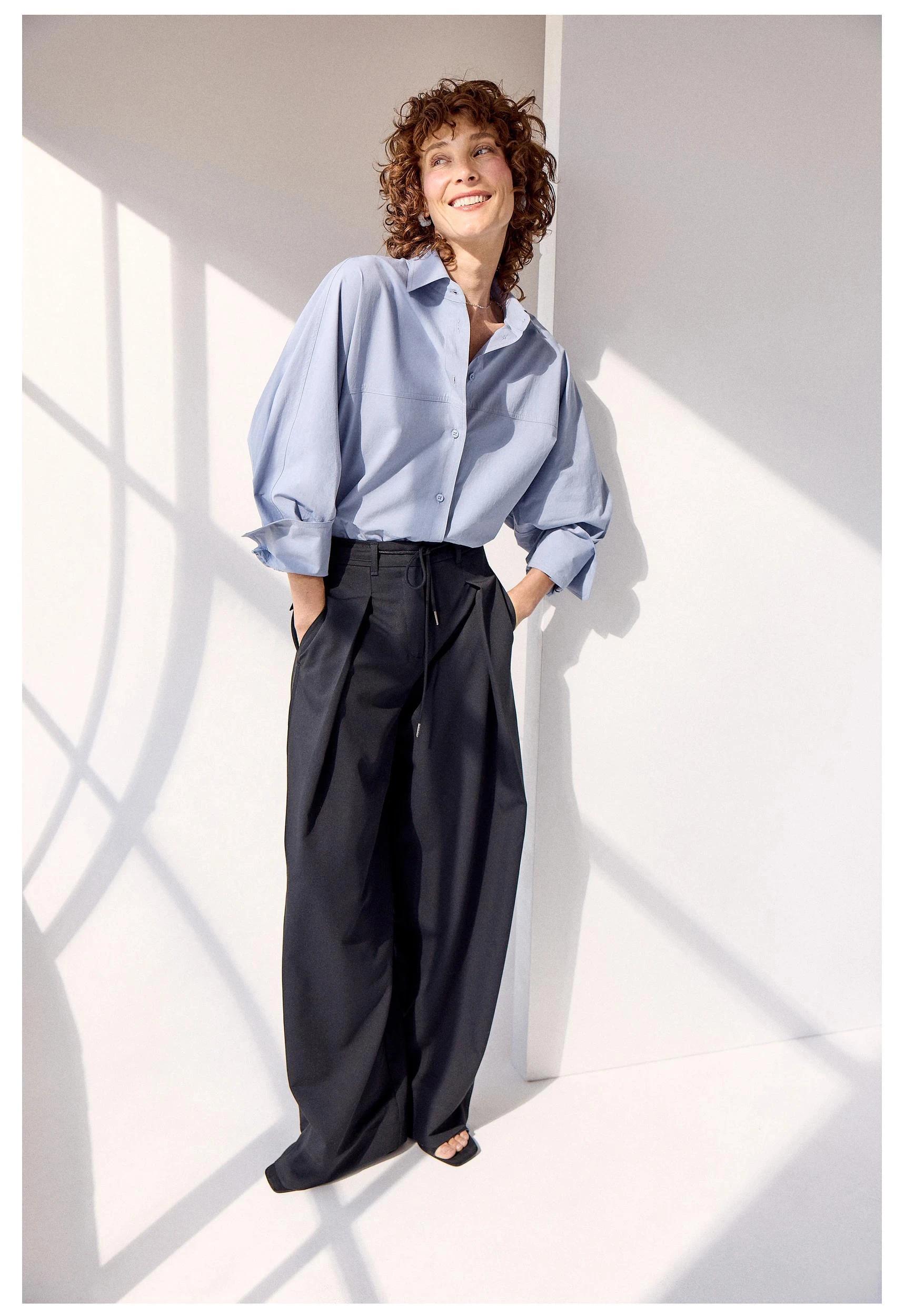 8 Preview Wide Barrel Leg Pants BLACK, 8 of 9