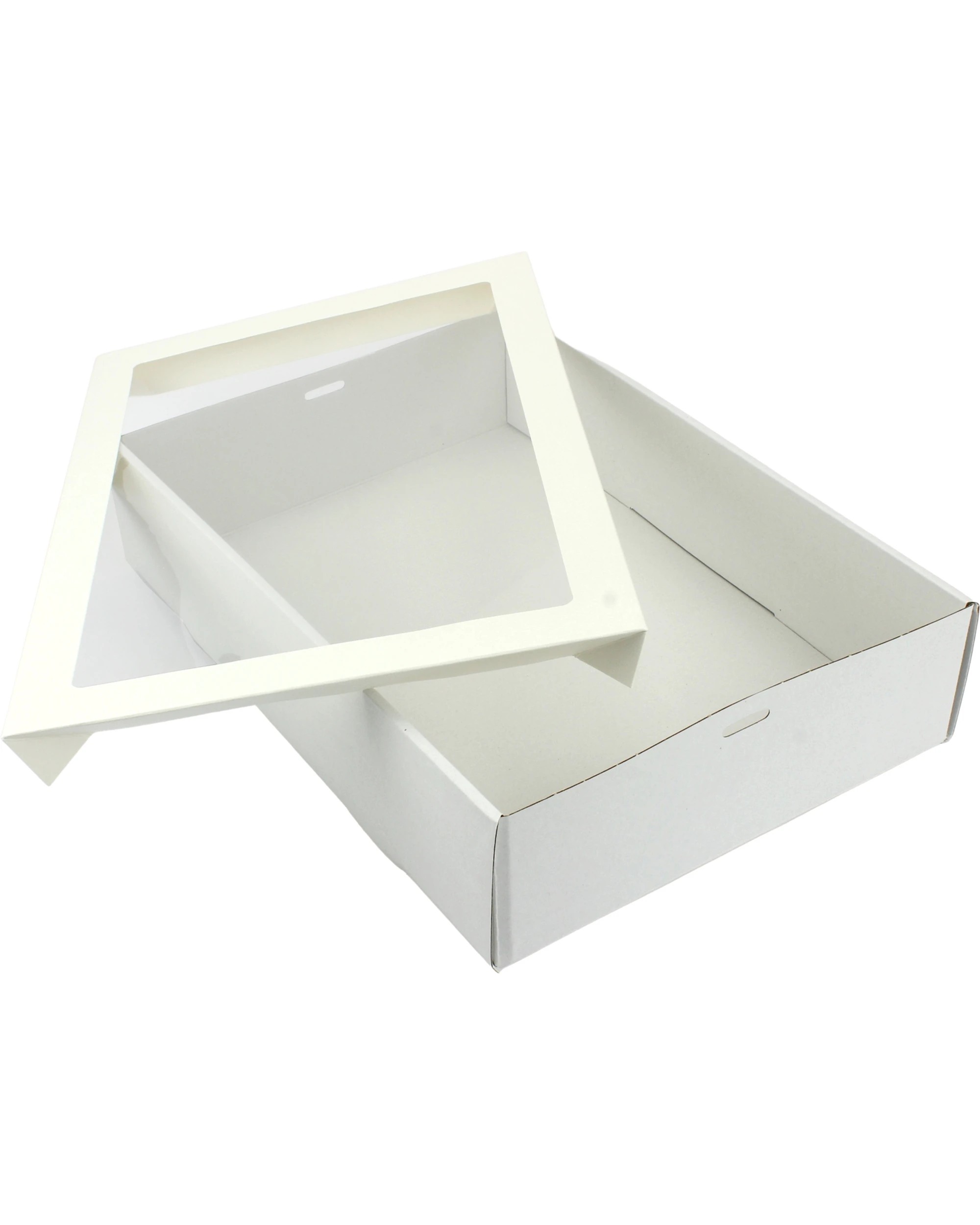 2 Alpen Eco White Grazing Boxes with Lids 36cm x 25.2cm x 8cm Pack of 2 - White, 2 of 4