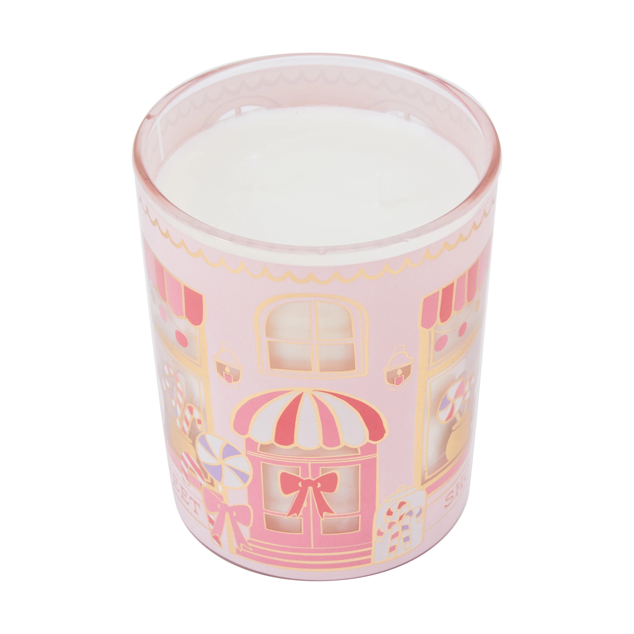 3 Christmas Candy Cane Lane Glowing Scene Candle, 3 of 5