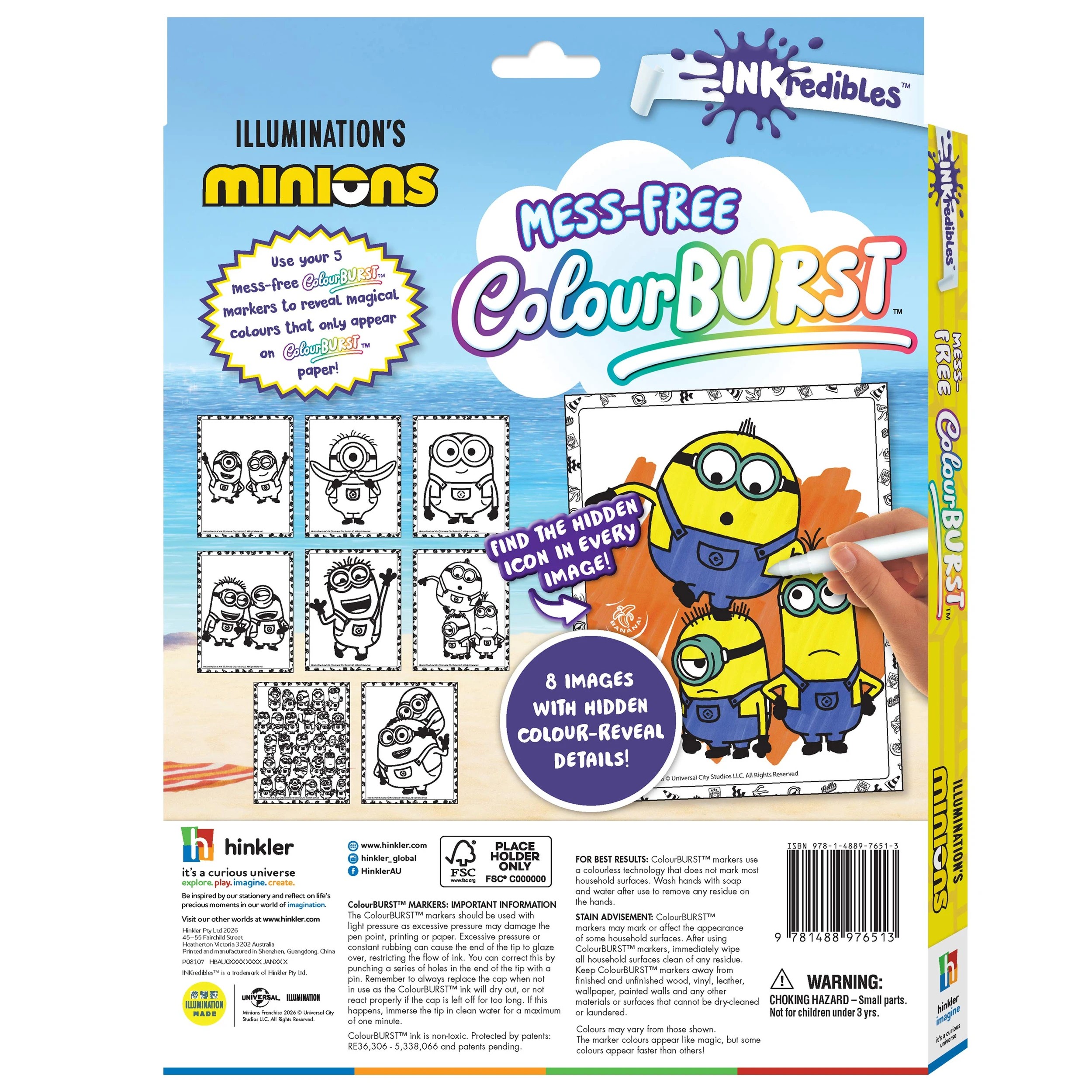 2 INKredibles Mess-Free ColourBurst Illumination's Minions Activity Kit - Book, 2 of 6