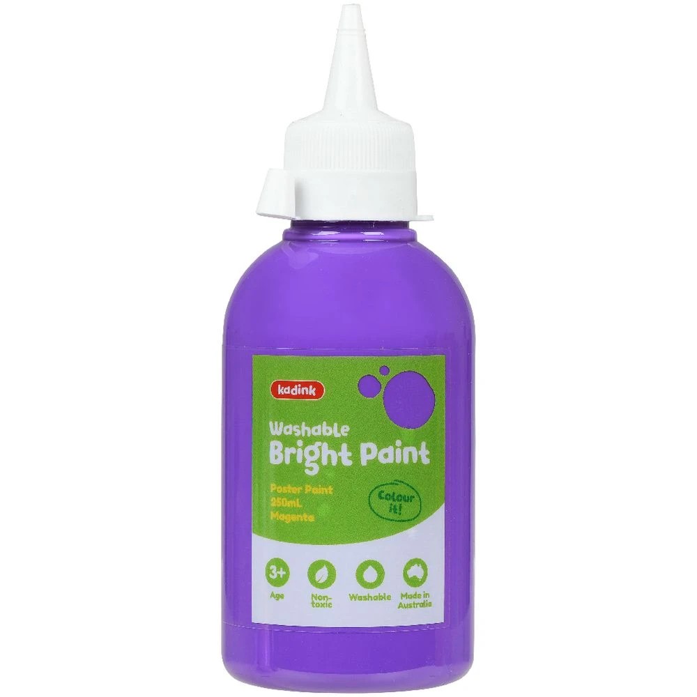 2 Kadink Washable Bright Poster Paint 250mL Purple, 2 of 4
