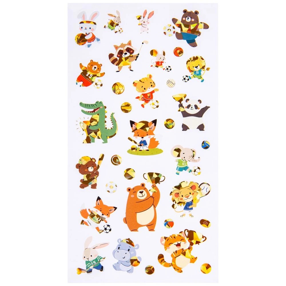 2 Learning Can Be Fun Animal Athletes Holographic Stickers, 2 of 3