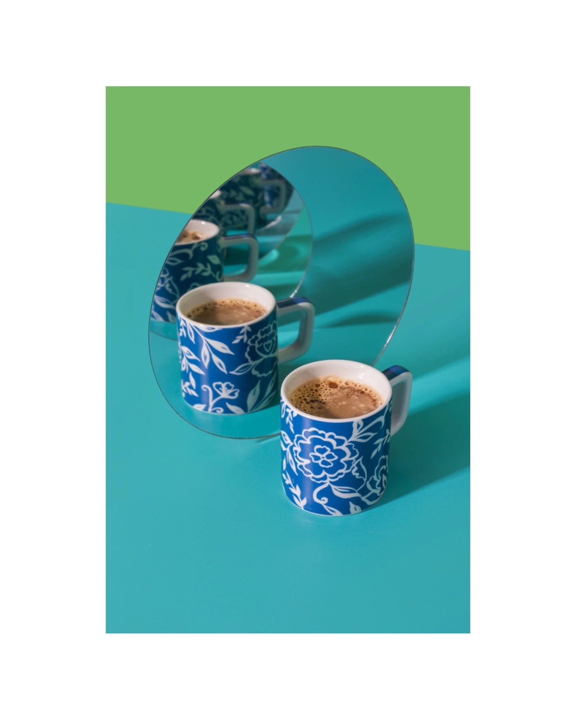 5 La Cafetiere 4pk Ceramic Espresso Cup Drinking Mug Set 120ml Blu Fiorato Floral - Blue, 5 of 7