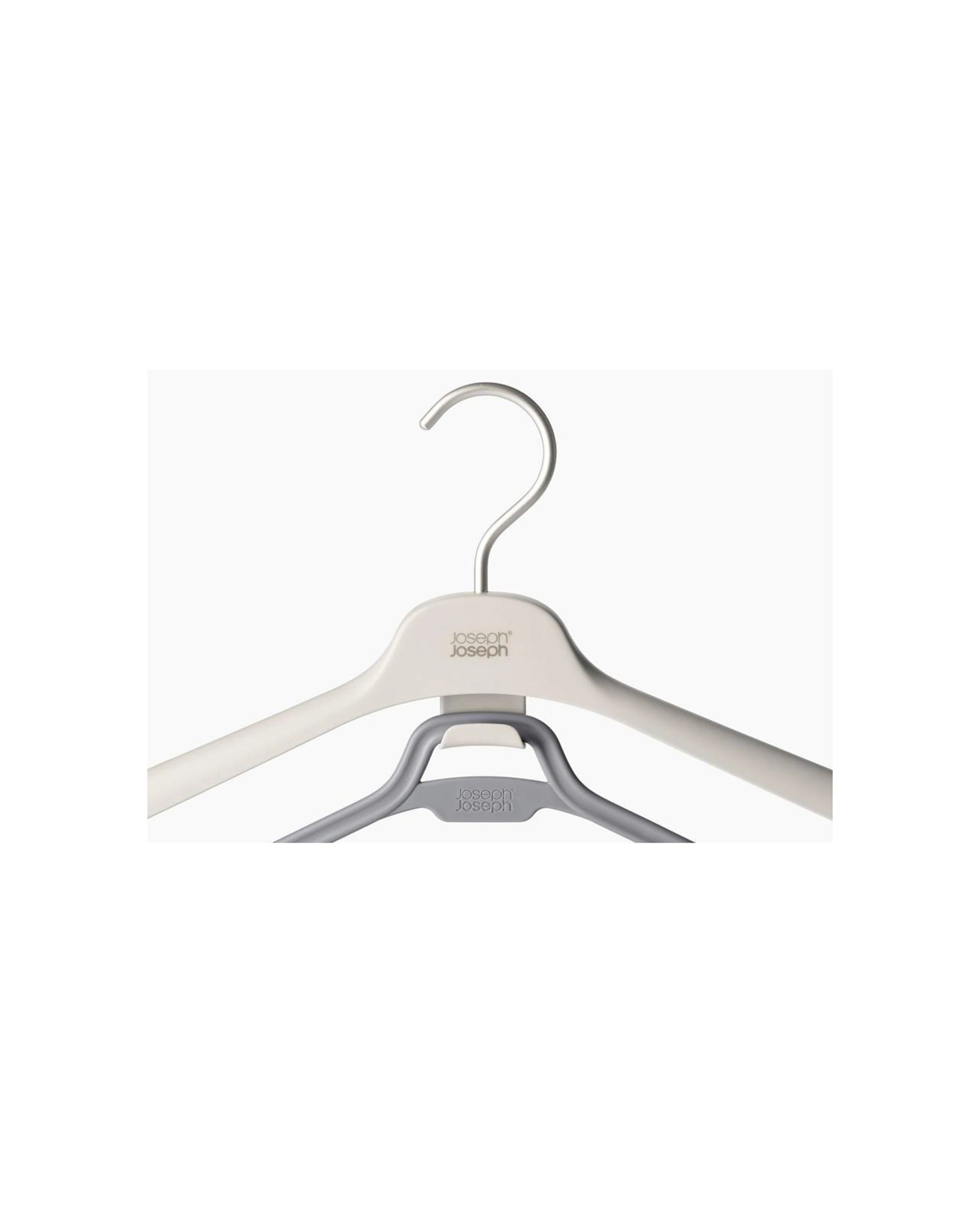 4 Joseph Joseph Orderly Long Garment Wardrobe Hanger 2pc Adjustable Hem Lift Integrated Hooks Ecru - White, 4 of 7