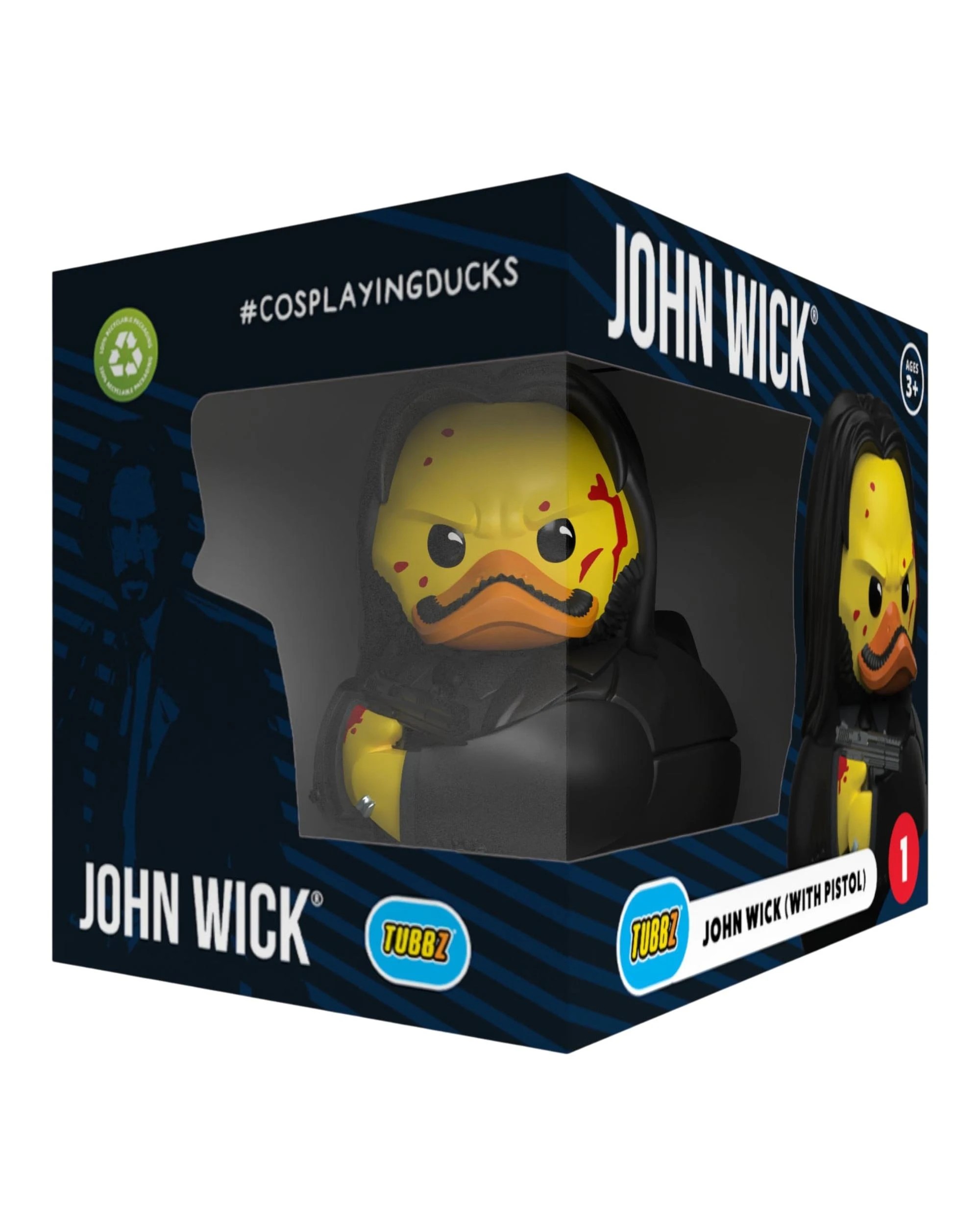 1 TUBBZ John Wick with Pistol Boxed Edition Cosplaying Duck Figure, 1 of 4