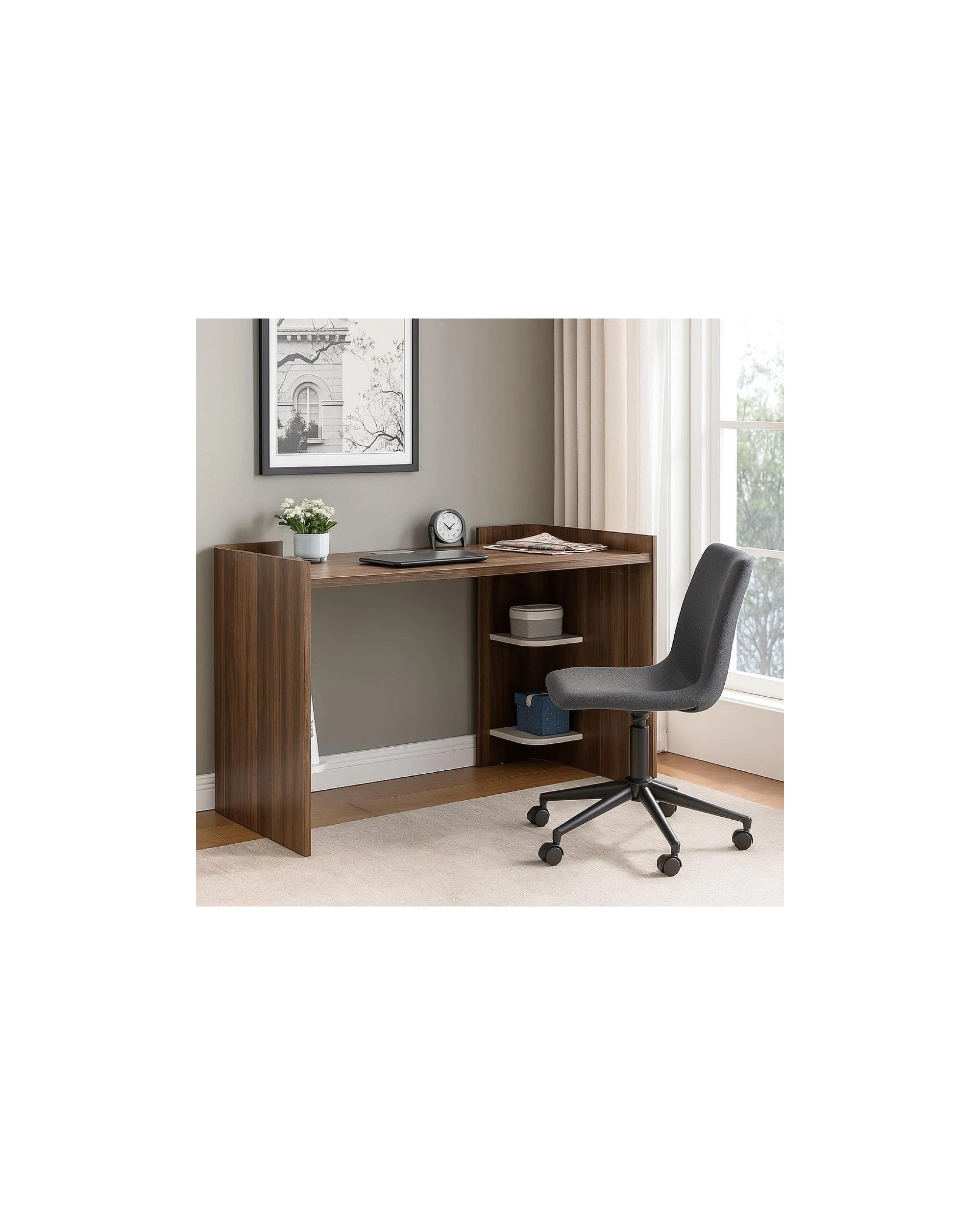 2 Kodu Desk Home Office Study - Brown, 2 of 7