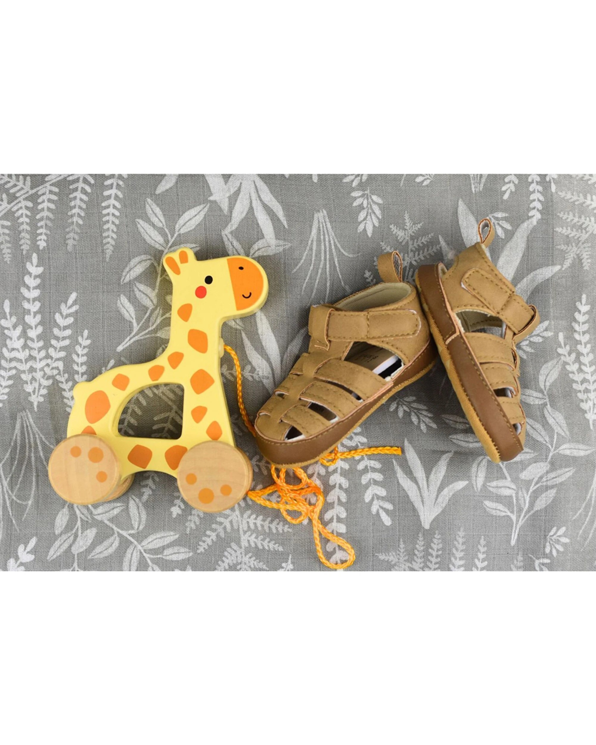 5 Tooky Toy My Forest Friends Wooden Pull Along Giraffe Kids Educational Play - Multi, 5 of 5