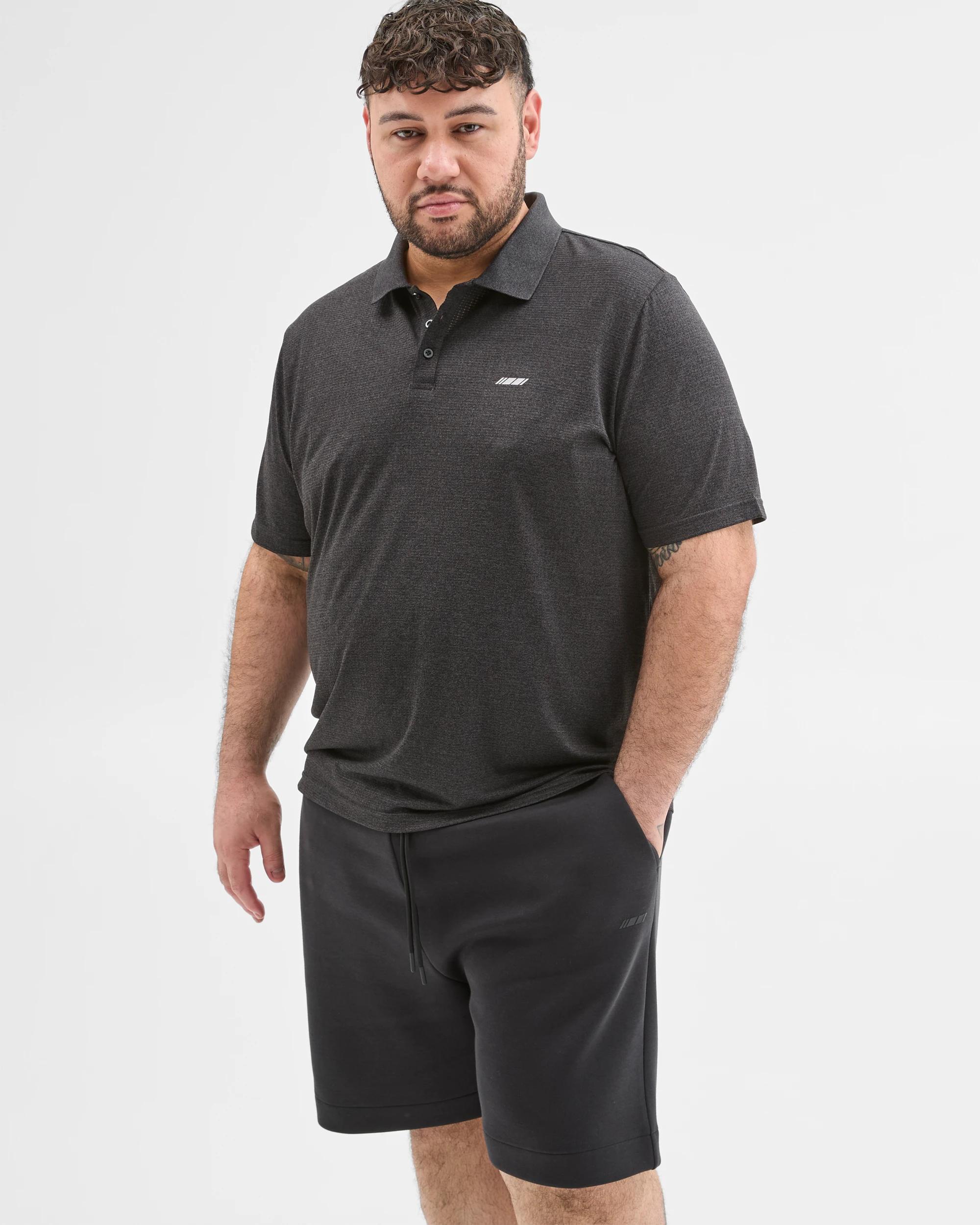 1 Target Plus Size Active Polo Top BLACK, 1 of 6