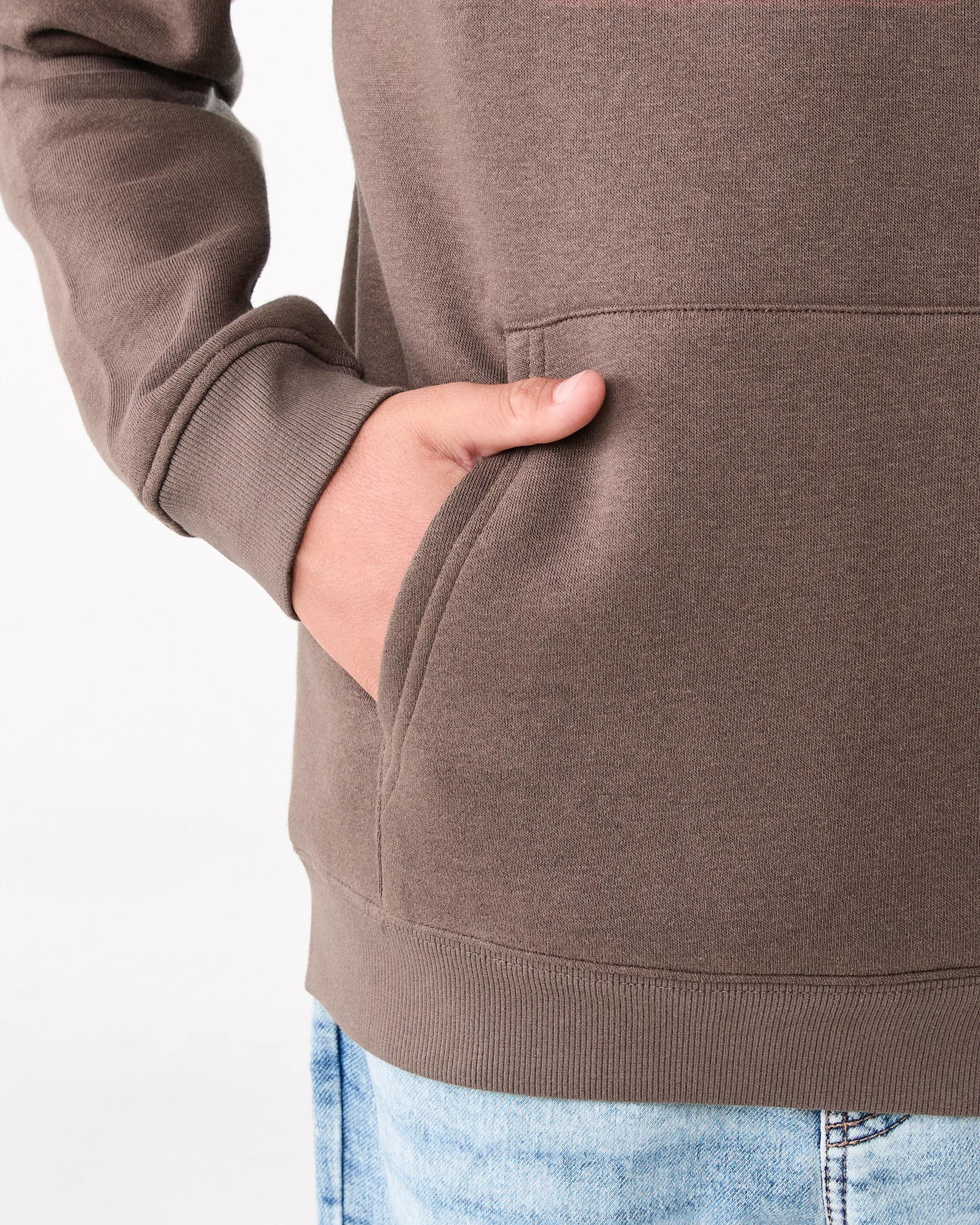 5 Oversized Plain Hoodie Mlky Brwn, 5 of 6