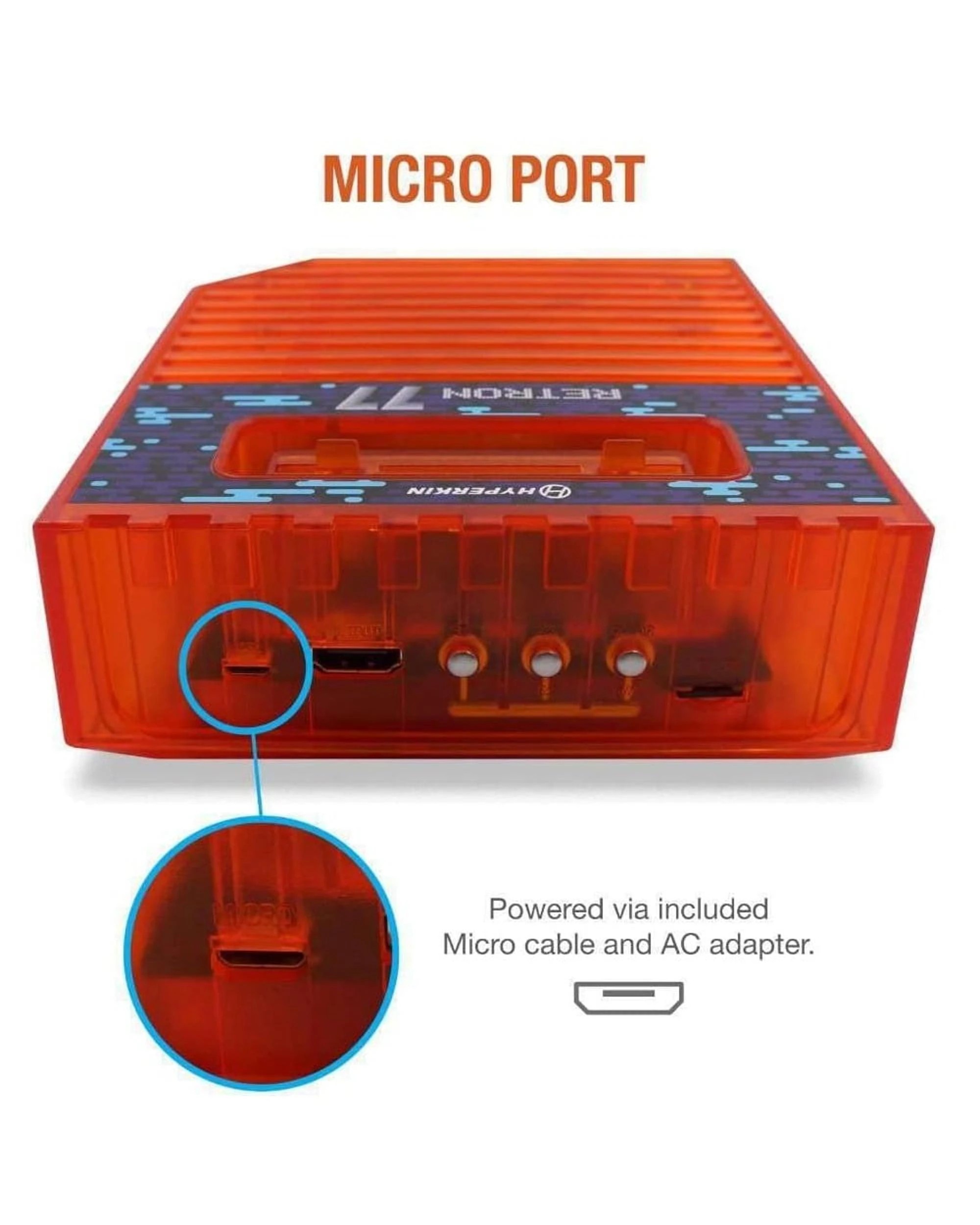7 RetroN 77 HD 2600 Gaming Console - Retro Amber - Orange, 7 of 9