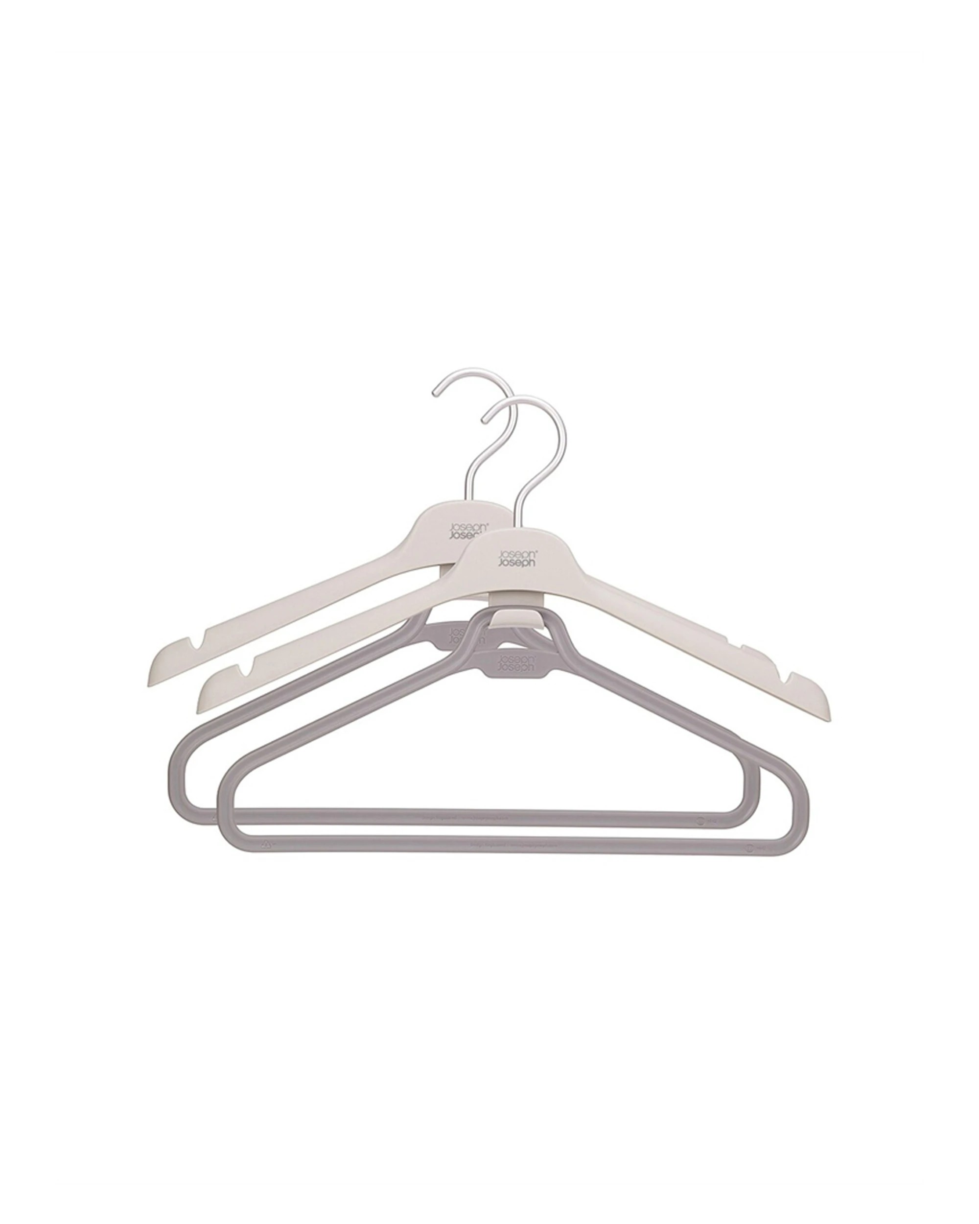 2 Joseph Joseph Orderly Suit And Coat Wardrobe Hanger 4x2pc Broad Shoulder Ecru - White, 2 of 7