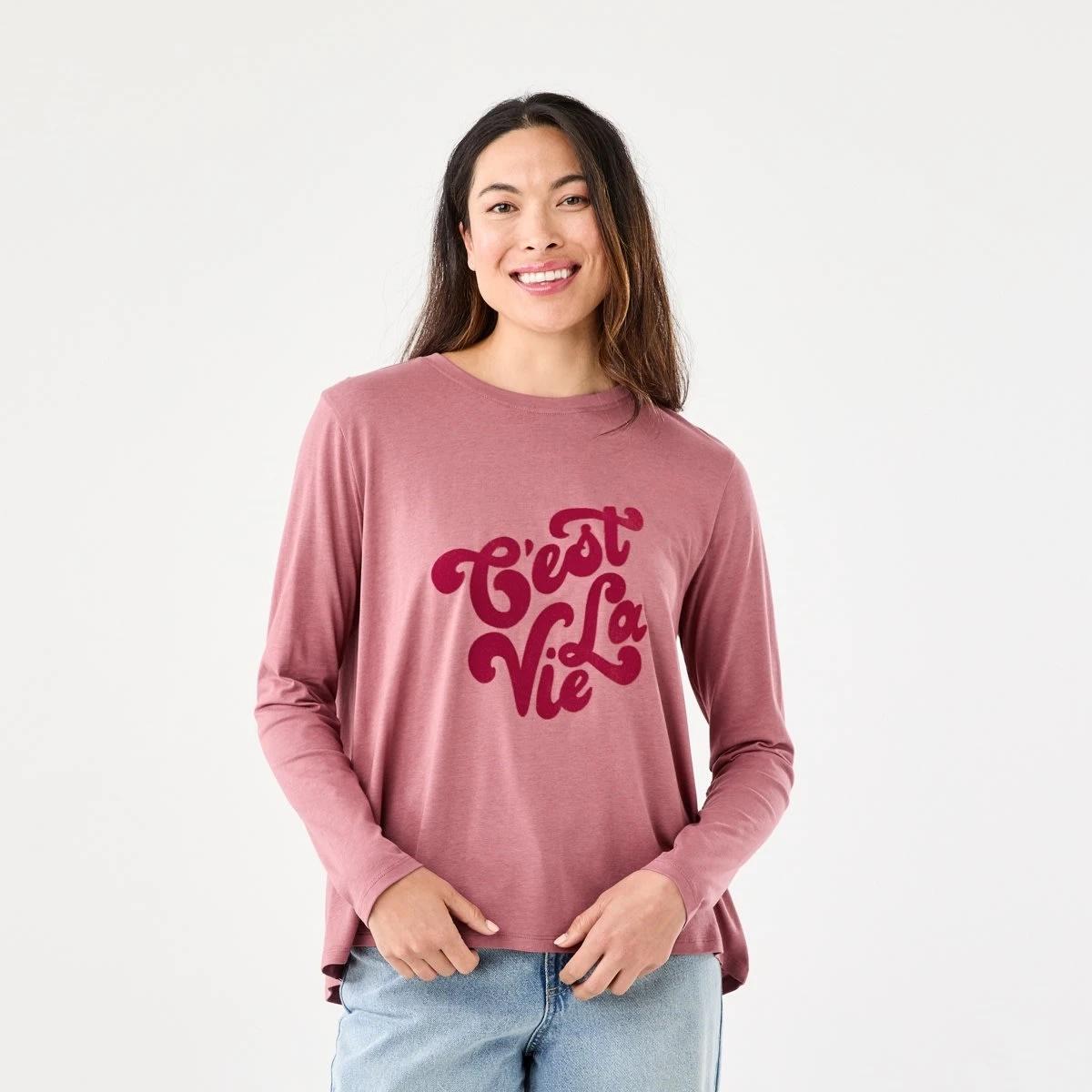 1 Long Sleeve Swing Print T-shirt Cestla Vie, 1 of 5