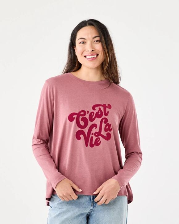 Long Sleeve Swing Print T-shirt