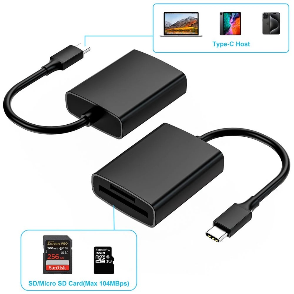2 J.Burrows USB-C to SD Card Adaptor Card Reader, 2 of 4