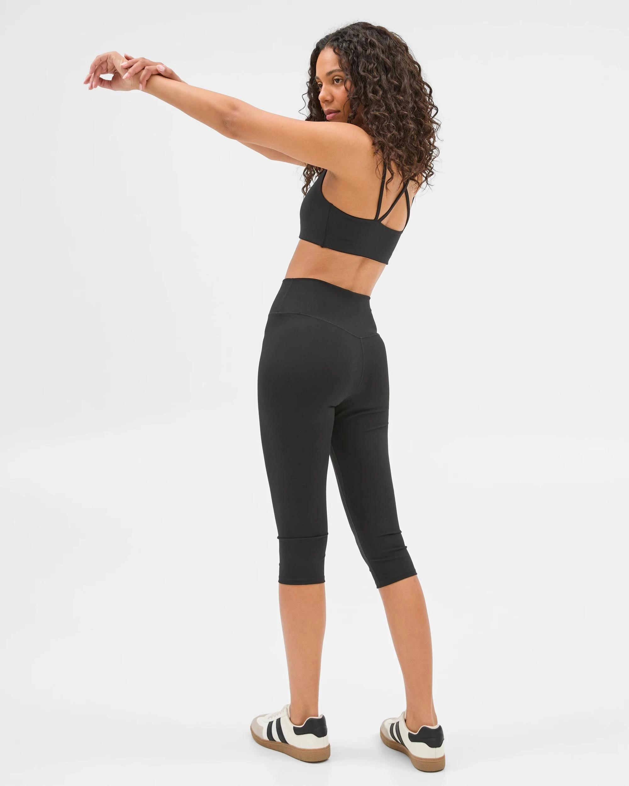 6 Target Active Studio Soft Crop Length Yoga Tights BLACK, 6 of 6