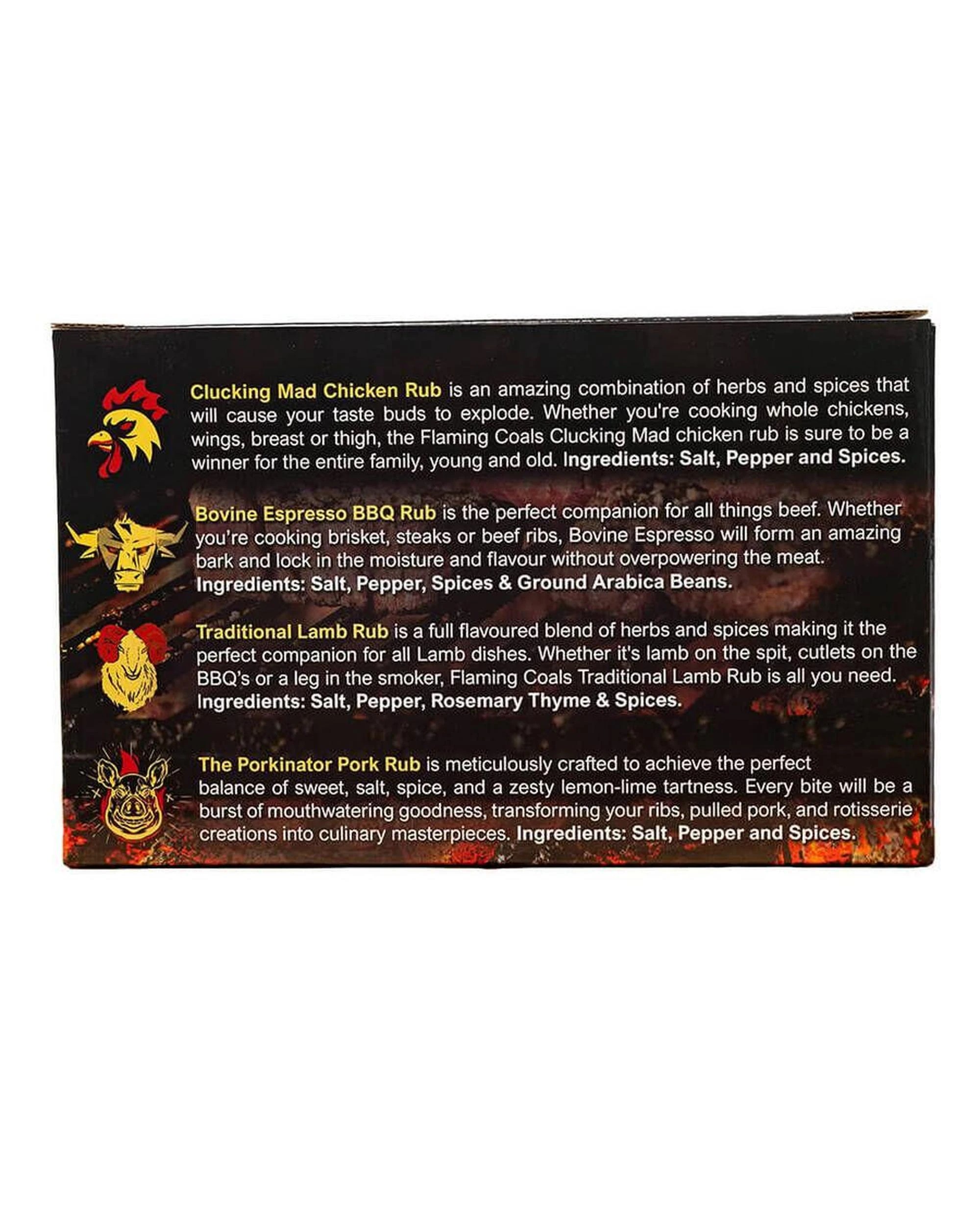 5 Flaming Coals Ultimate 4 Rub Pack - Giftbox Set, 5 of 9
