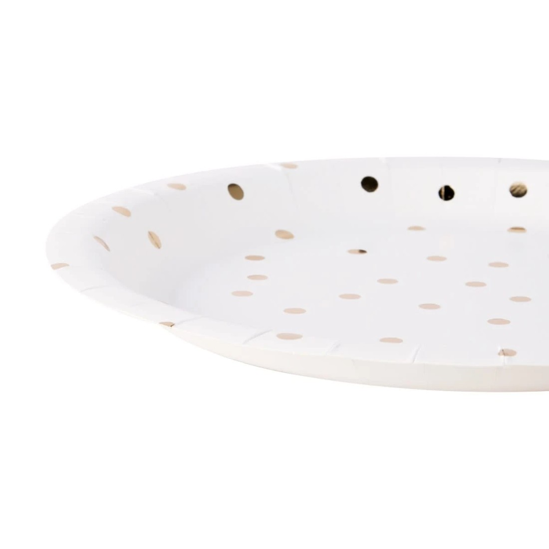 4 16 Piece Gold Foil Dot Paper Plates, 4 of 7