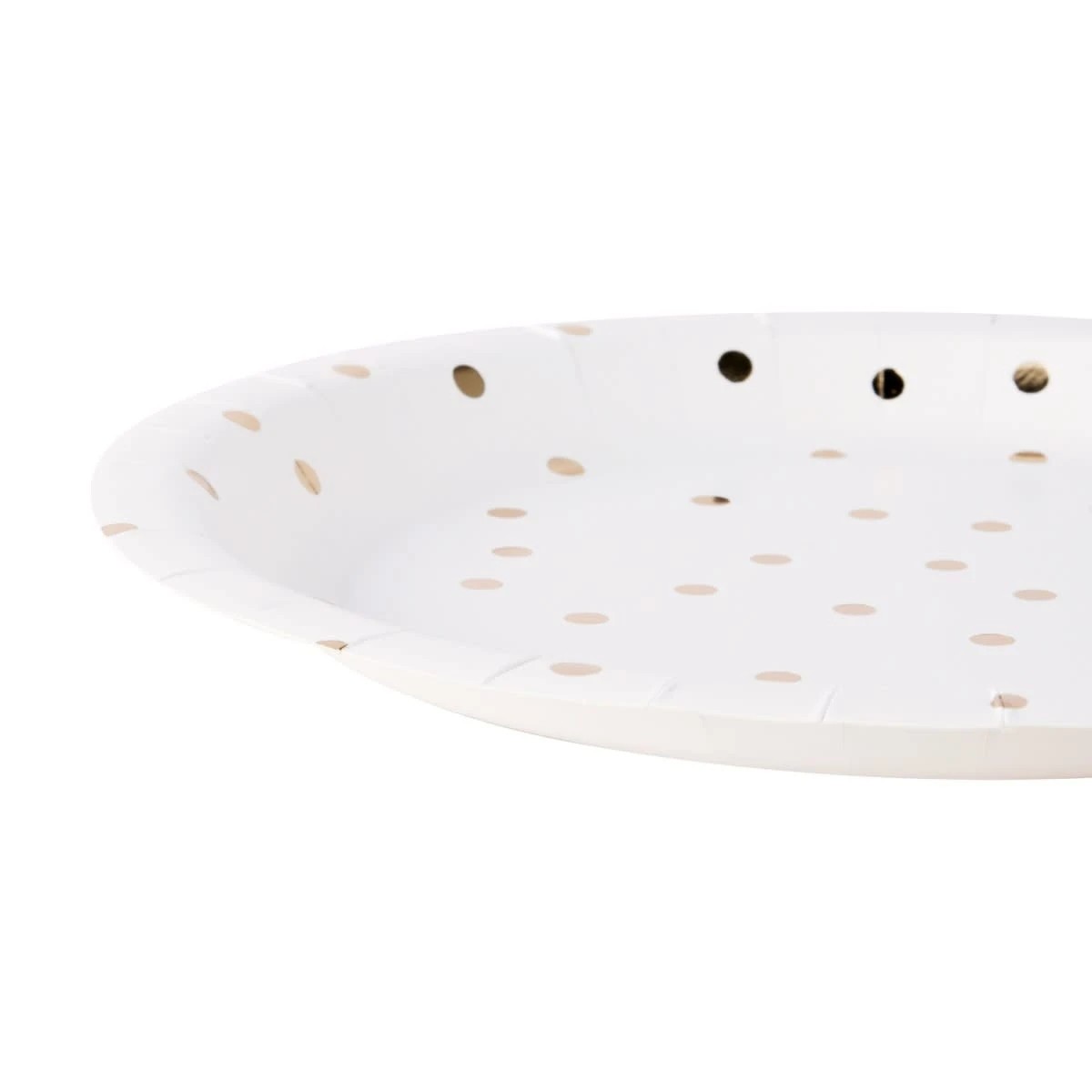 4 16 Piece Gold Foil Dot Paper Plates, 4 of 7