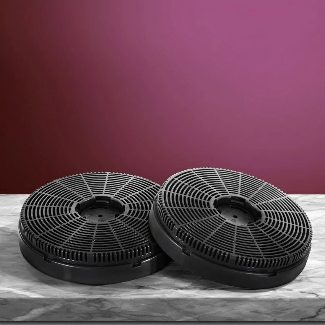 6 Devanti 16cm Range Hood Carbon Charcoal Filters Replacement X2 - Black, 6 of 6