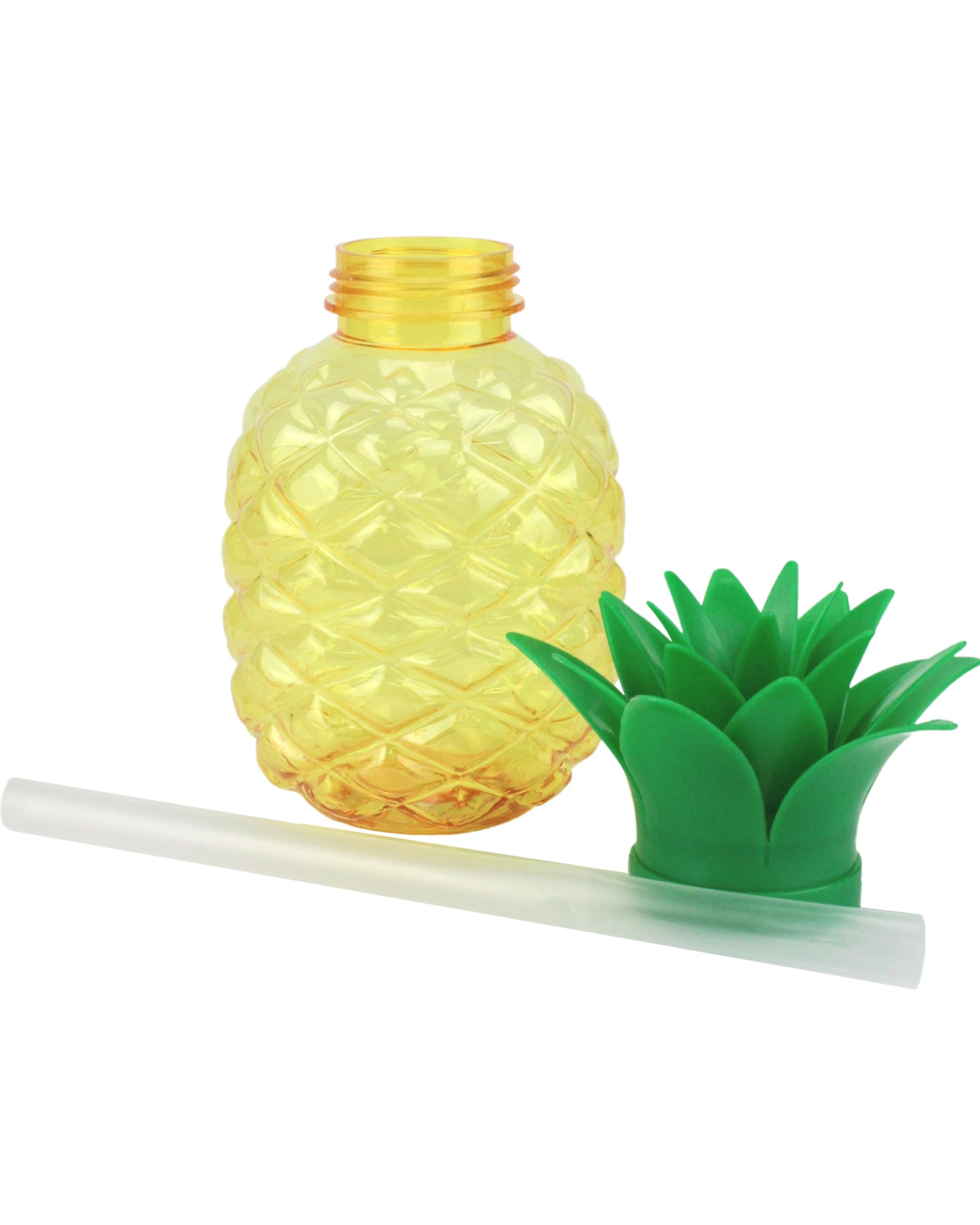 2 Oceana 500ml Pineapple Novelty Cup With Straw - Yellow, 2 of 3