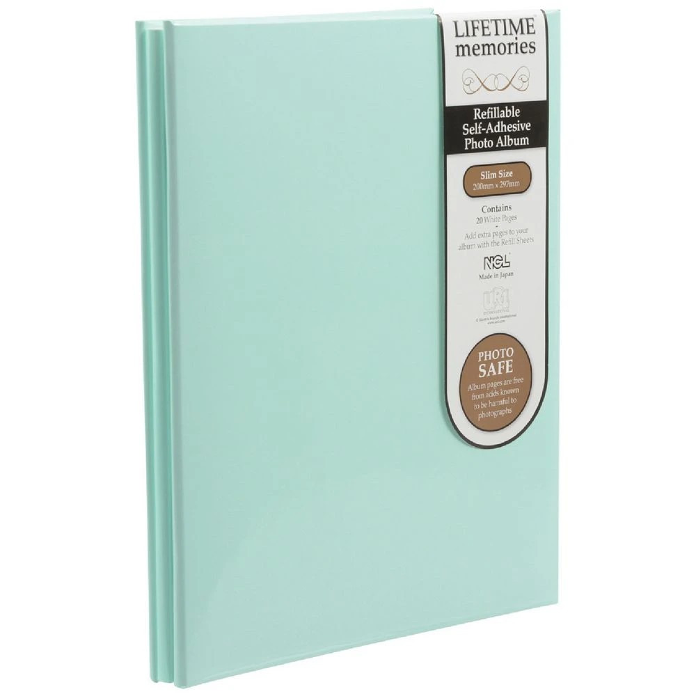1 NCL A4 Refillable Self Adhesive Photo Album 20 Page Green, 1 of 4