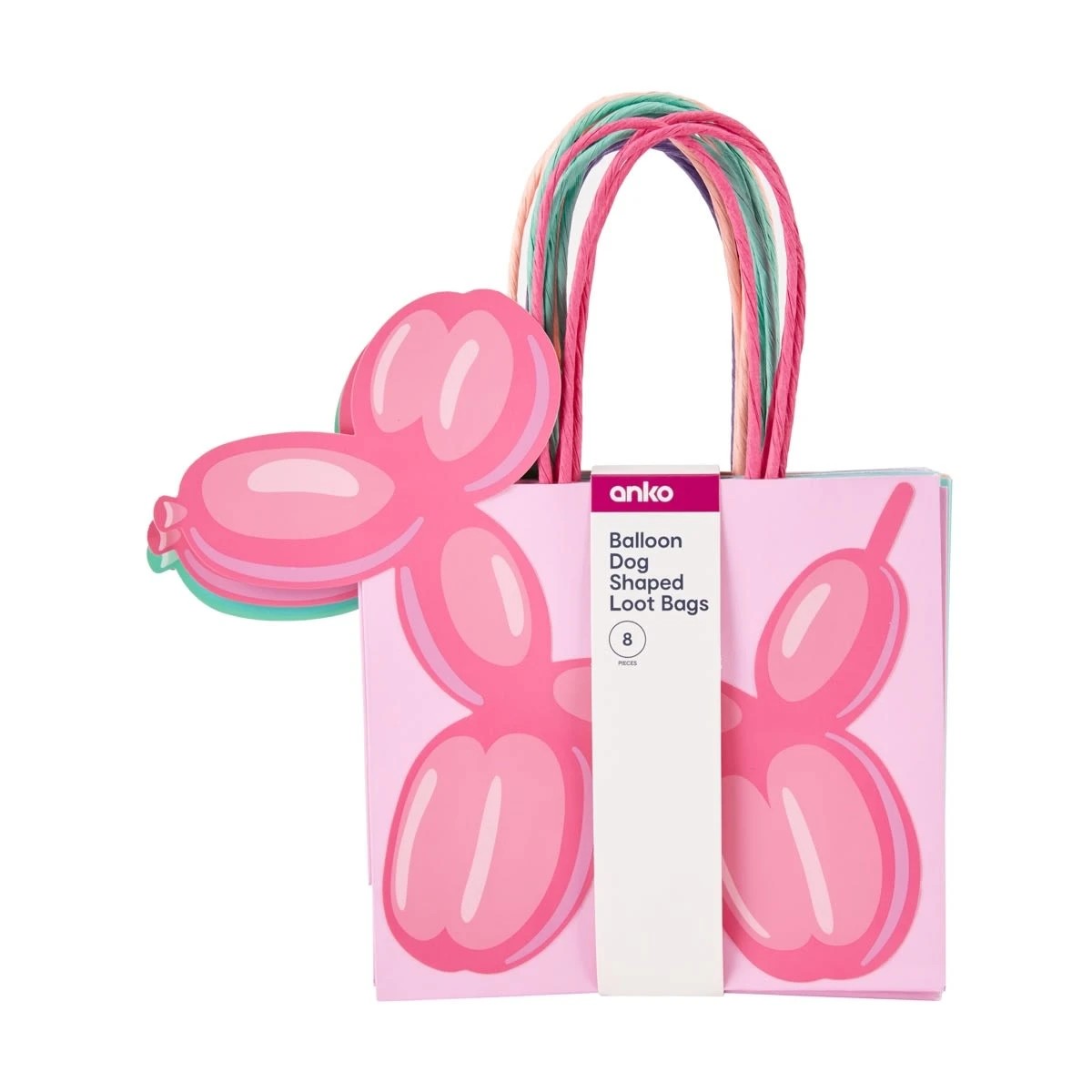 5 8 Piece Balloon Dog Shaped Loot Bags, 5 of 5