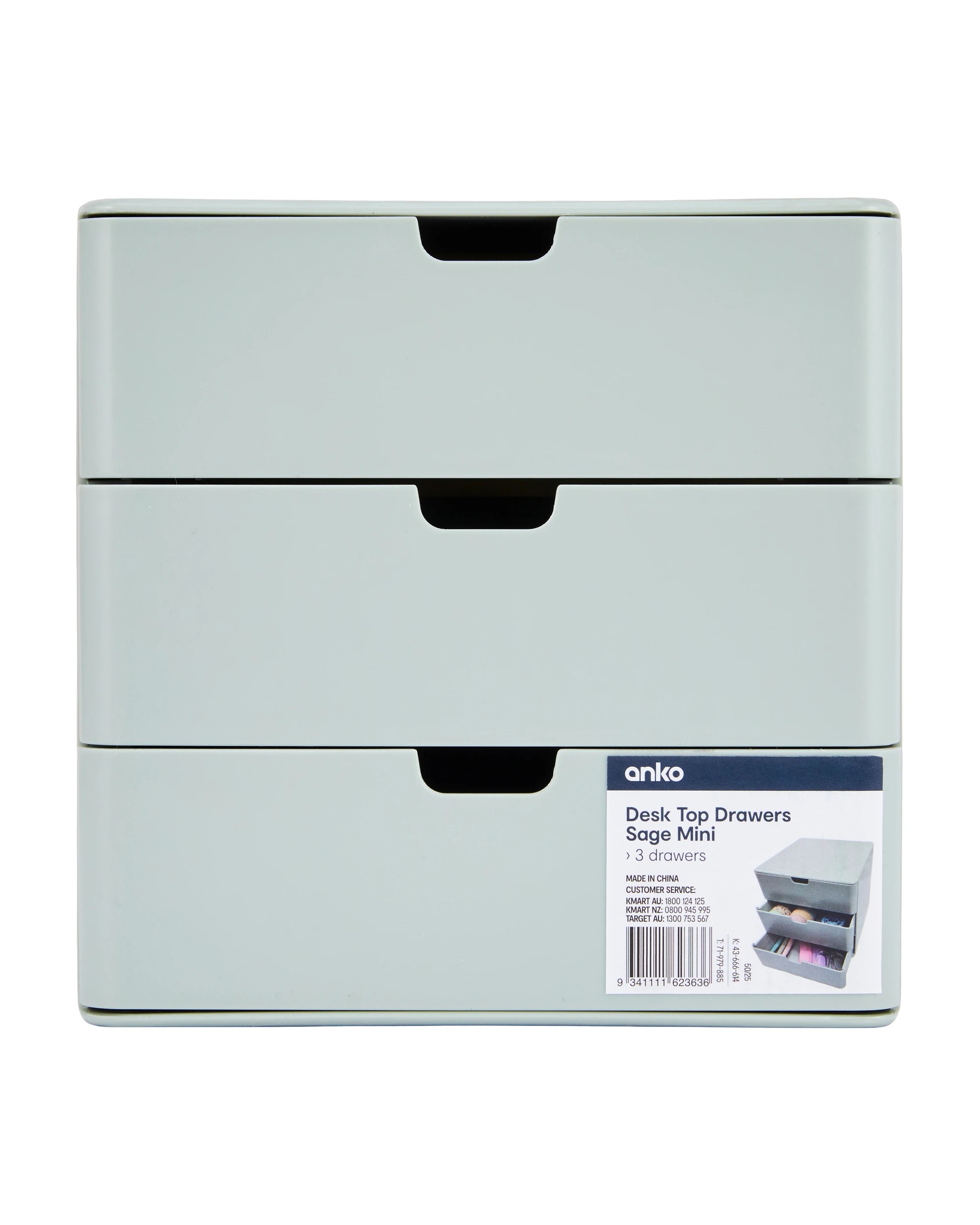 5 Mini Desk Top Drawers - Sage, 5 of 5