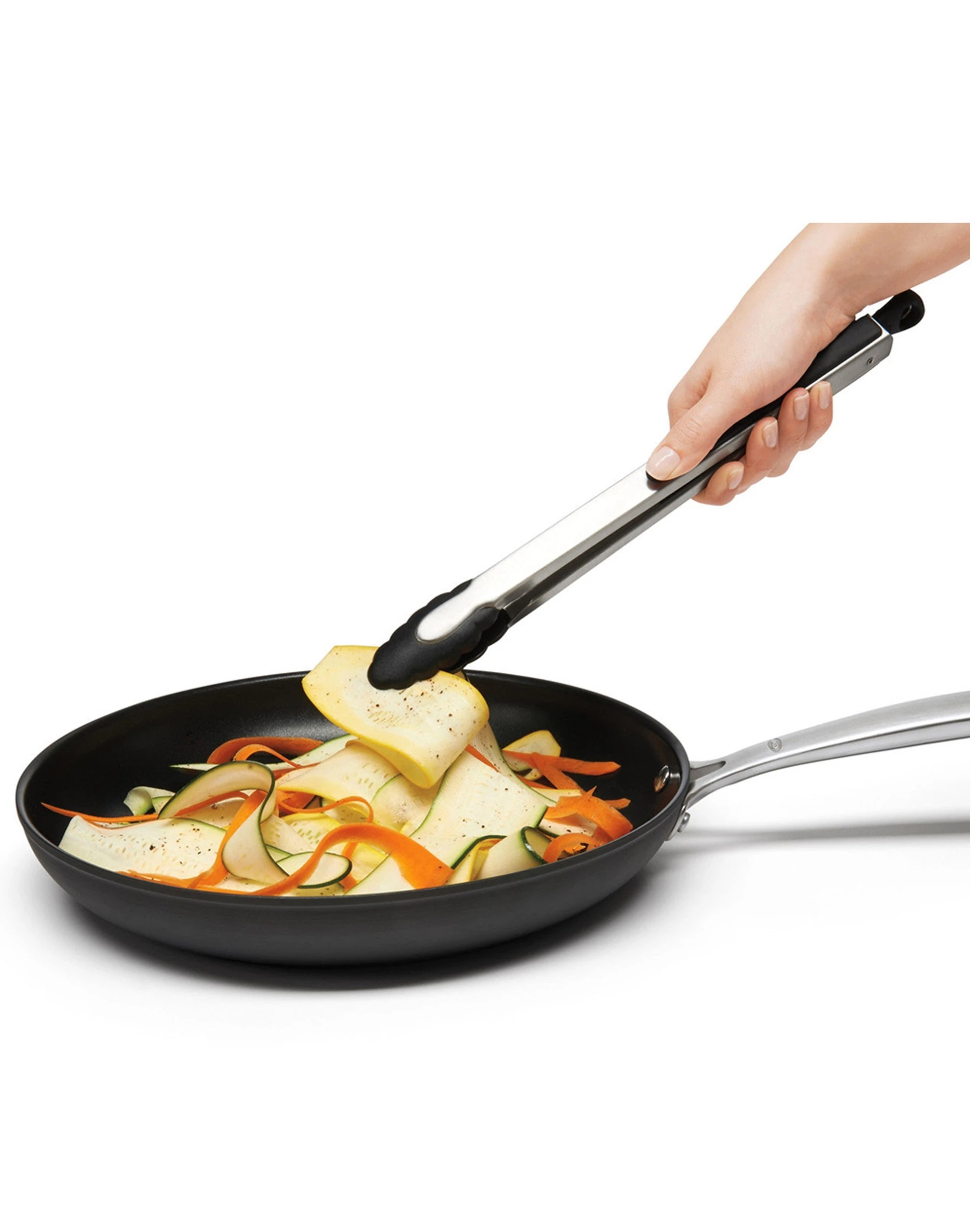 1 Oxo Good Grips 30cm Tongs Nylon Head Stainless Steel Locking Heat Resistant - Silver, 1 of 6