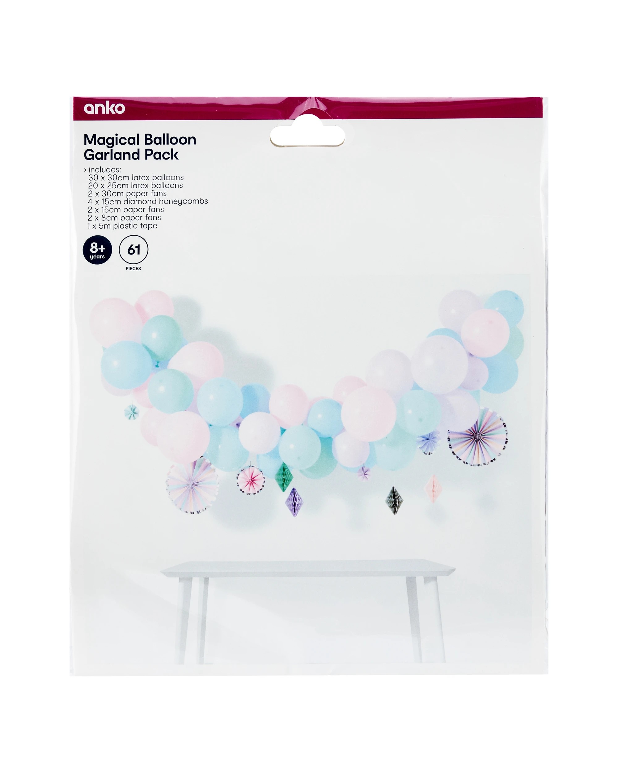 8 61 Piece Magical Balloon Garland Pack, 8 of 8