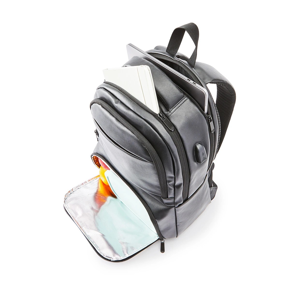 3 Commuter Insulated Backpack with USB - Black, 3 of 10