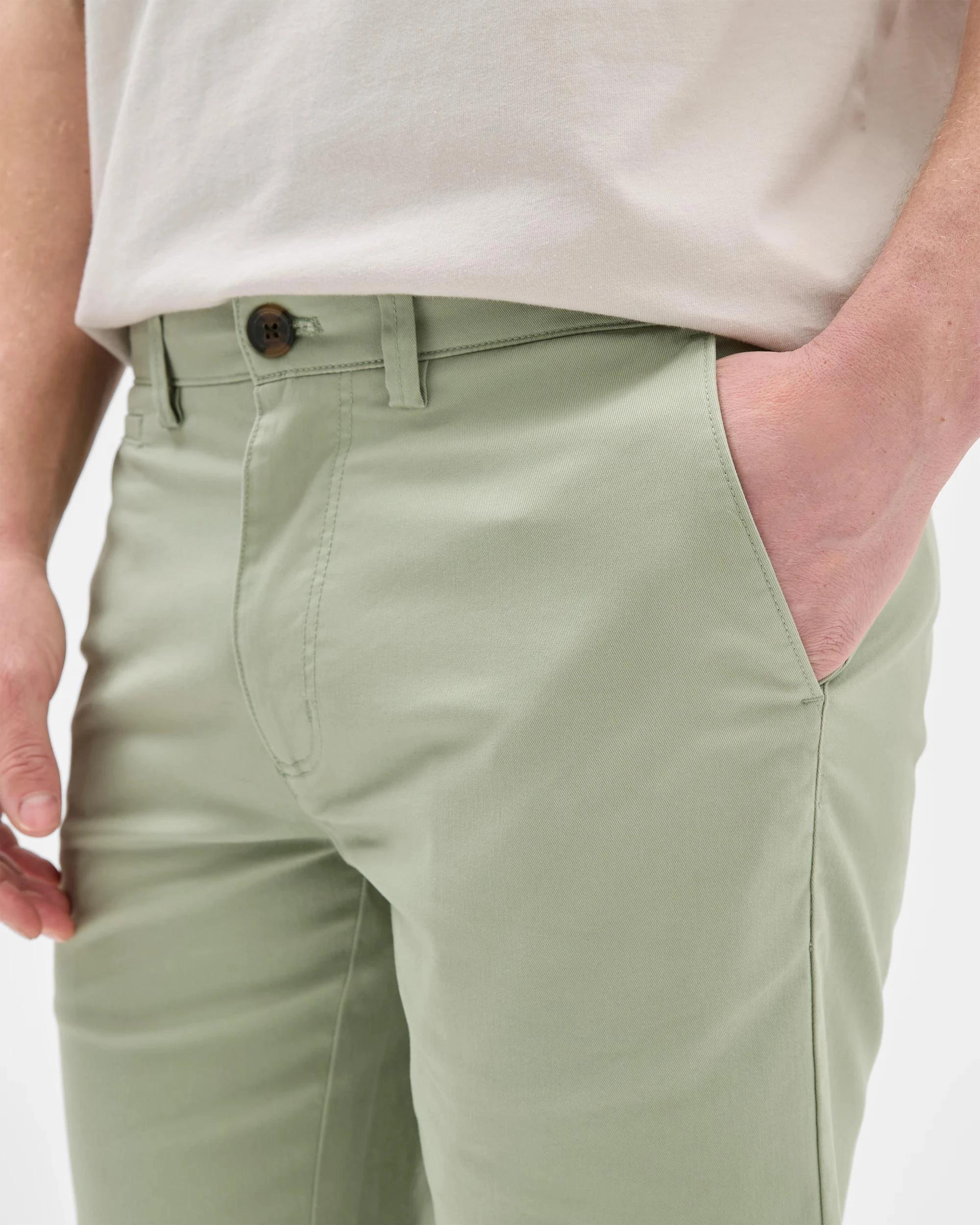 5 Target Australian Cotton Blend Slim Chino Shorts SEA GRASS, 5 of 6