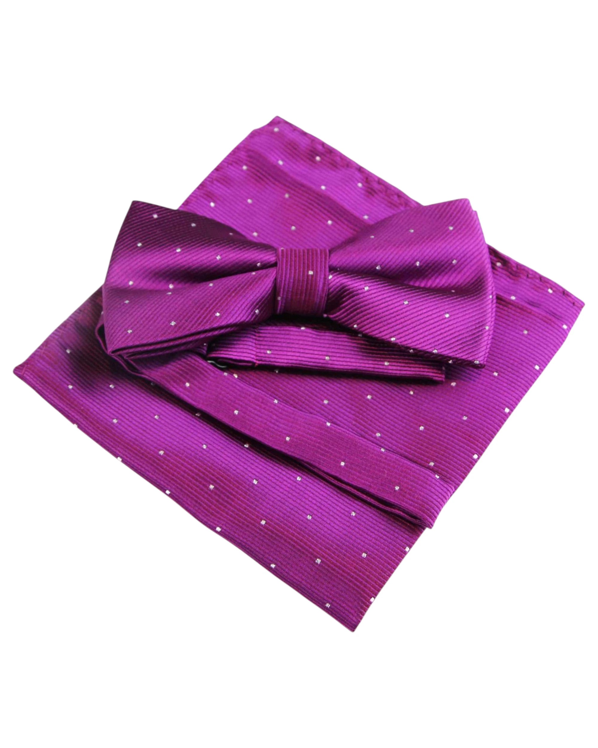 1 Zasel Mens Burgundy With Silver Stars Matching Bow Tie & Pocket Square Set - Multi, 1 of 5