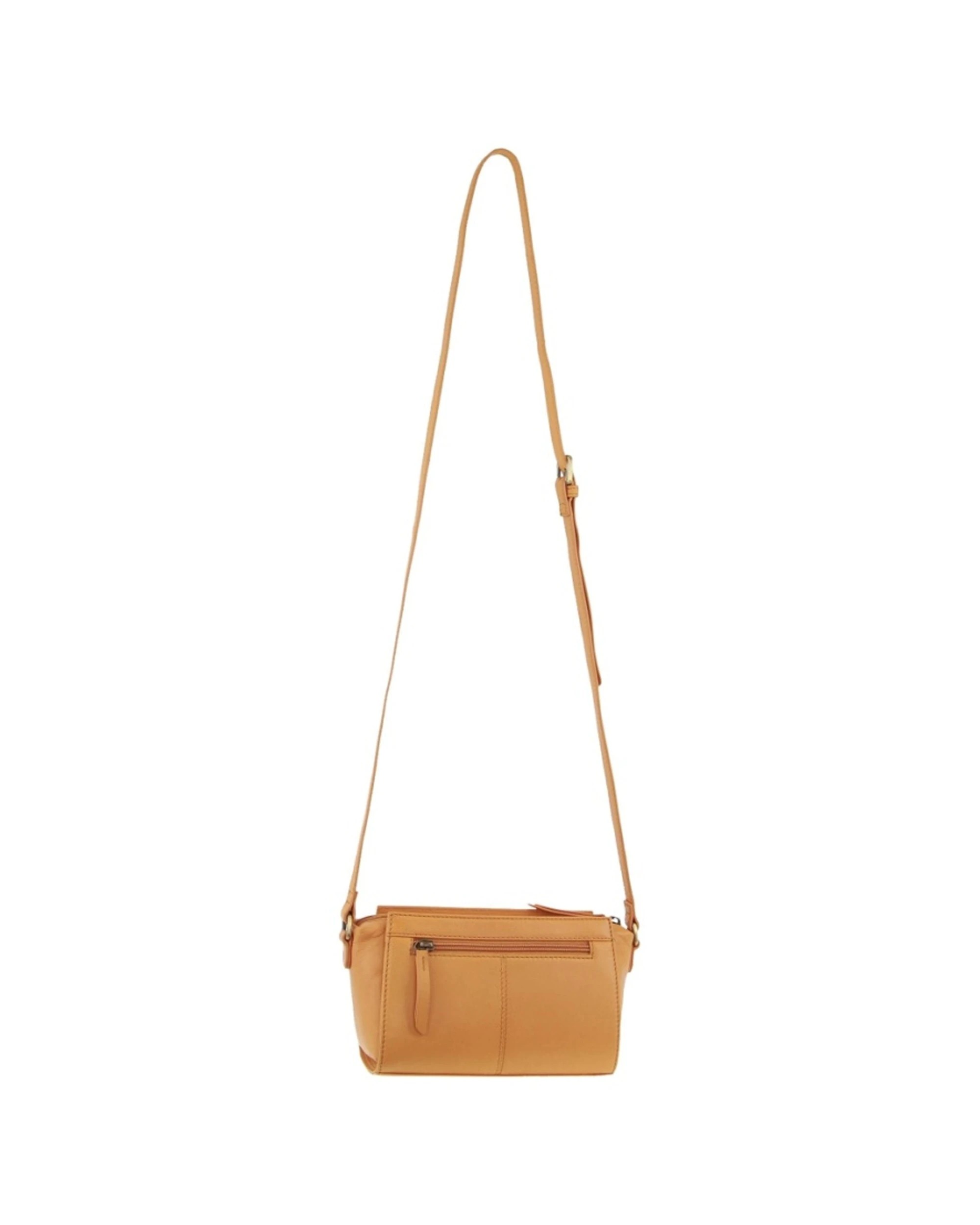 4 Pierre Cardin Women's Leather Pleated Design Shoulder Crossbody Bag 22cm Apricot - Orange, 4 of 4