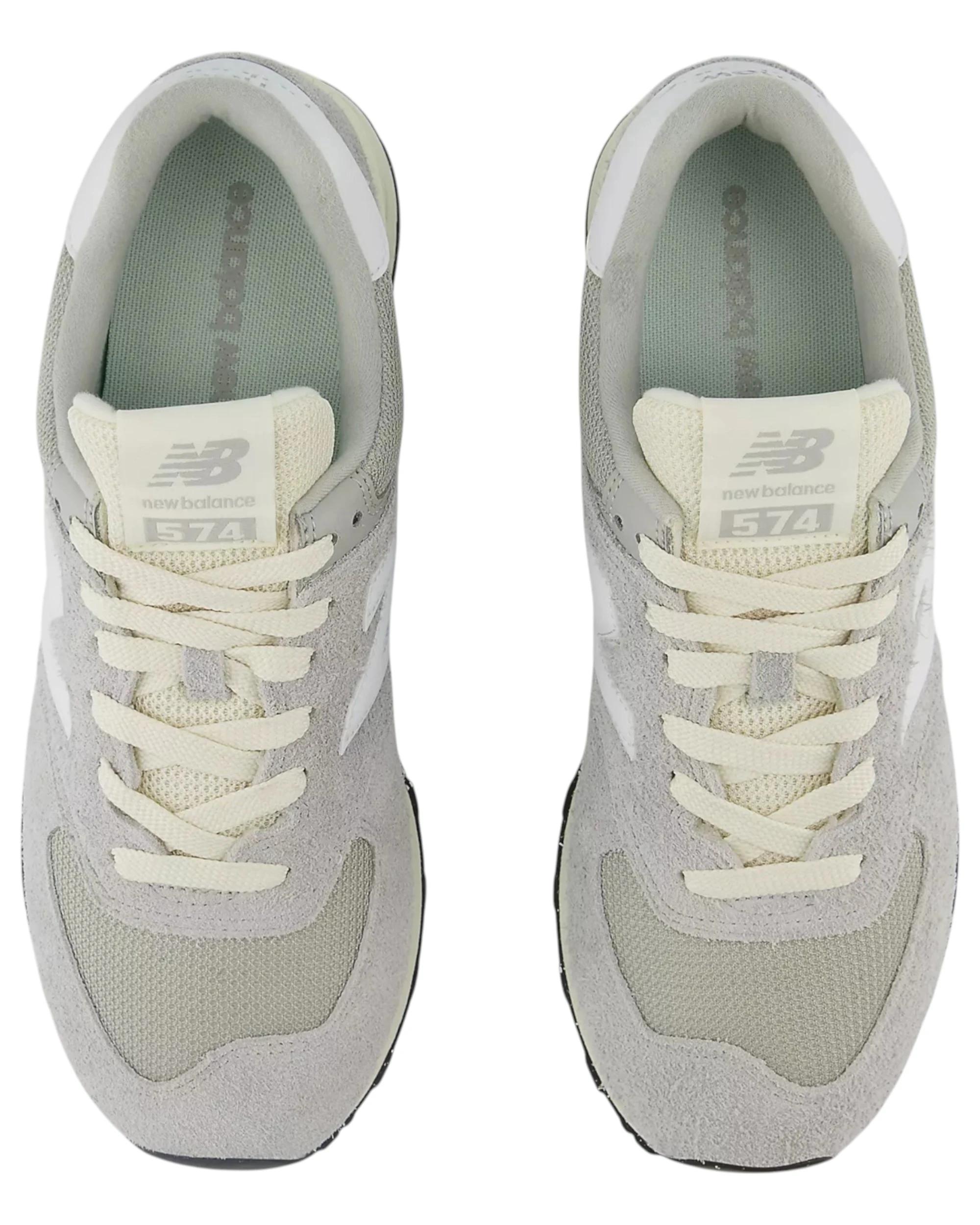5 New Balance Mens 574 Grey/ White Athletic Shoes GREY/WHITE, 5 of 6