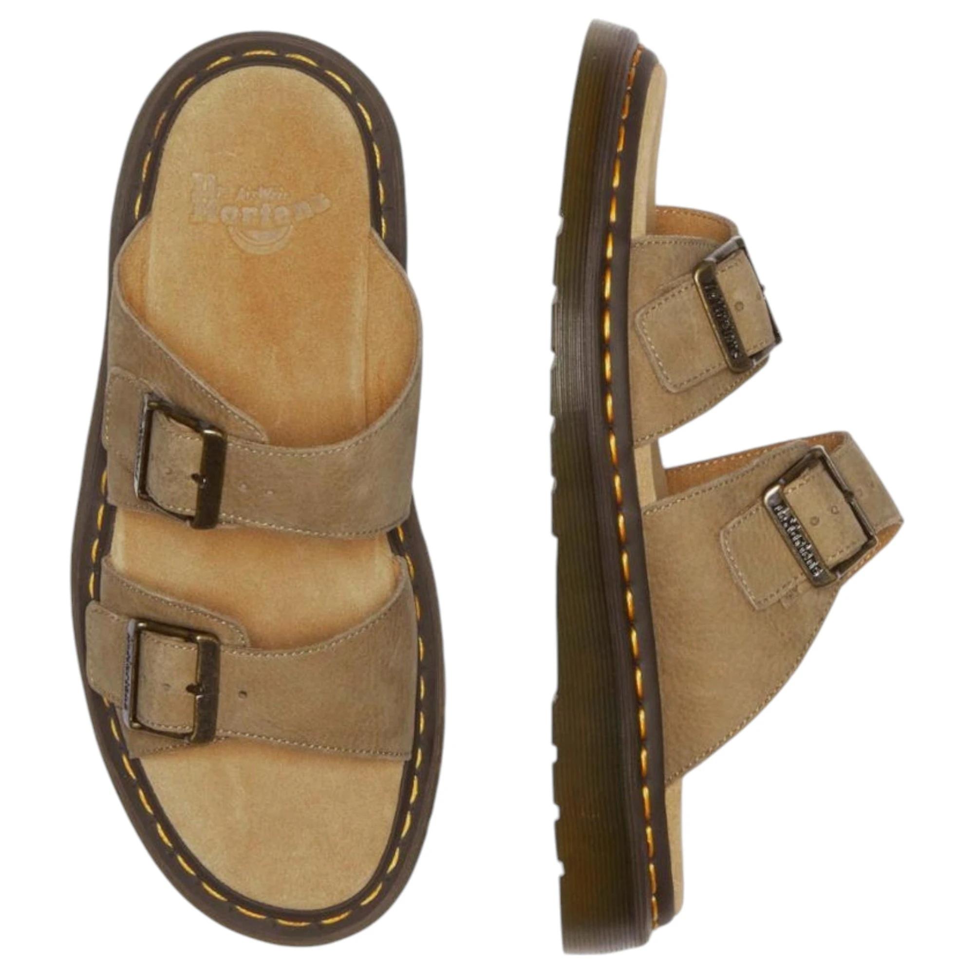 5 Dr. Martens Mens Josef Sandals Shoes SAVANNAH TAN TUMBLED NUBUCK, 5 of 8