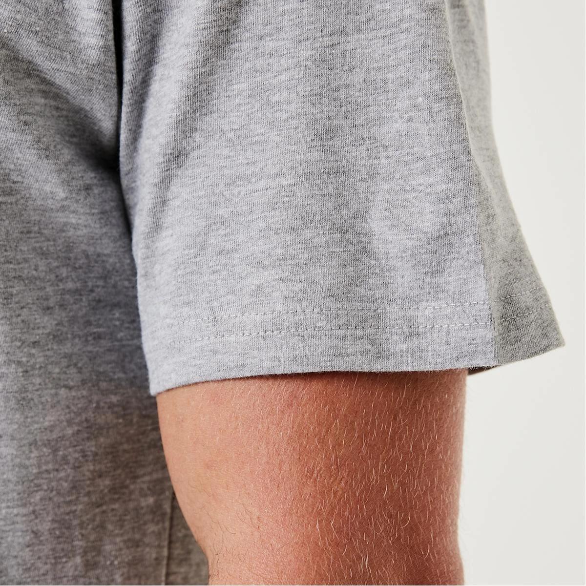 6 Plain Crew Neck T-shirt Grey Marl, 6 of 7