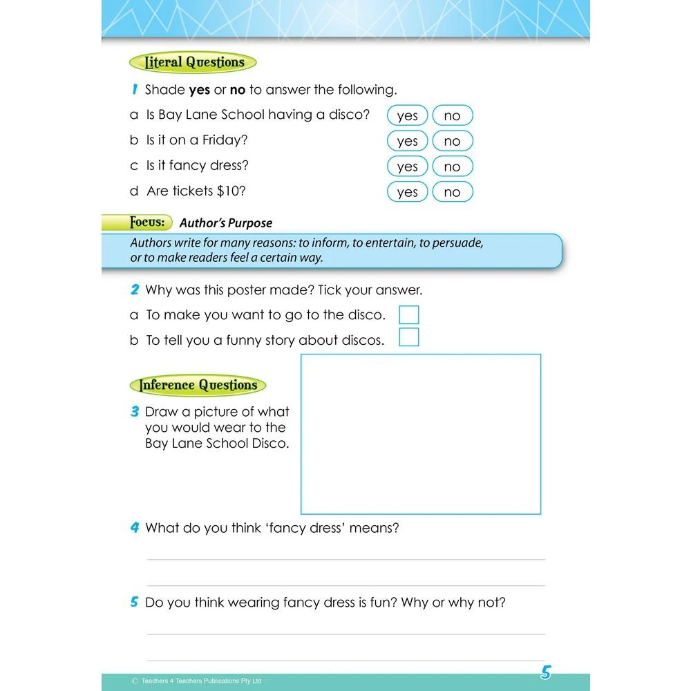 4 Reading Conventions Activity Book 1, 4 of 4