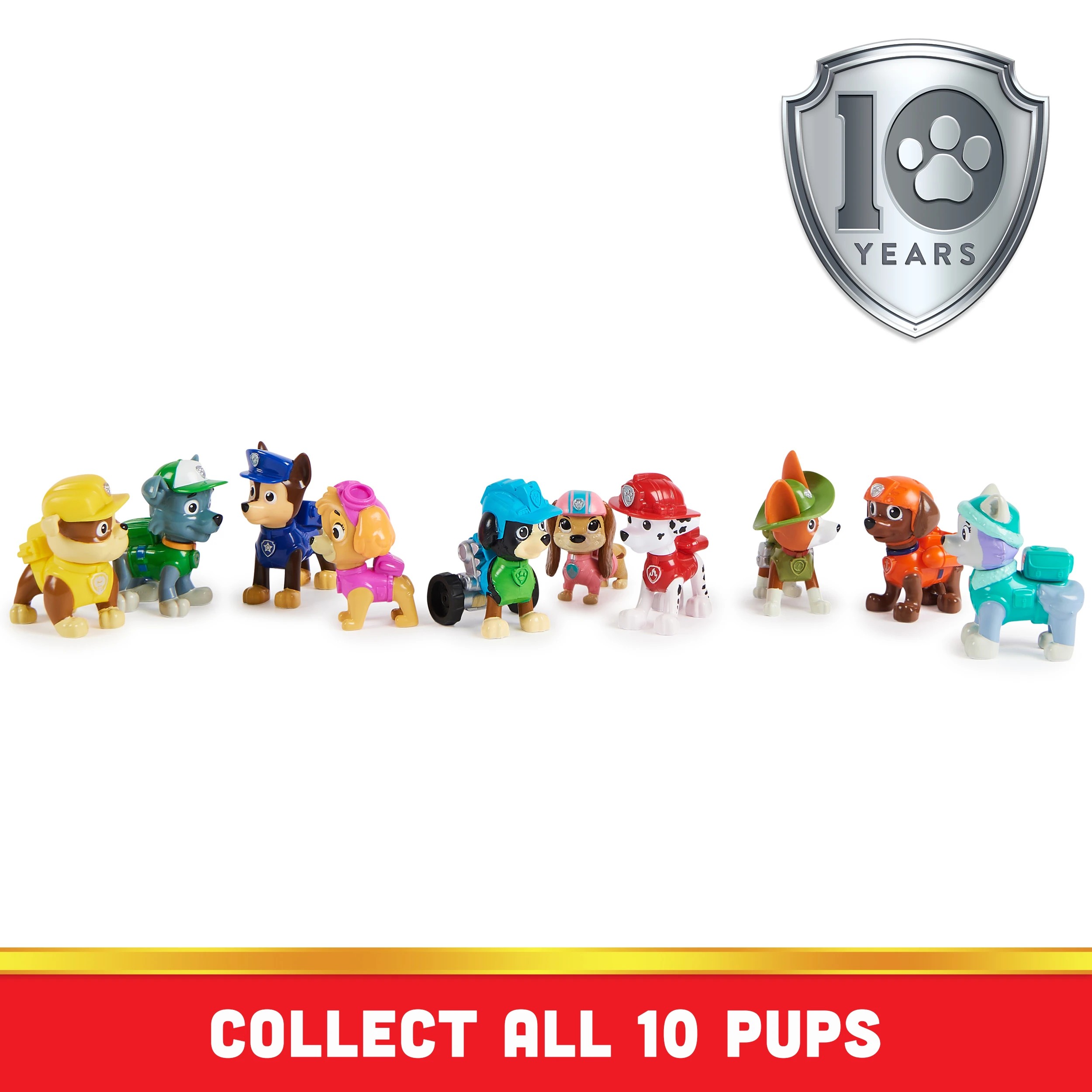 3 PAW Patrol , 10th Anniversary , All Paws On Deck Toy Figures Gift Pack - Multi, 3 of 8