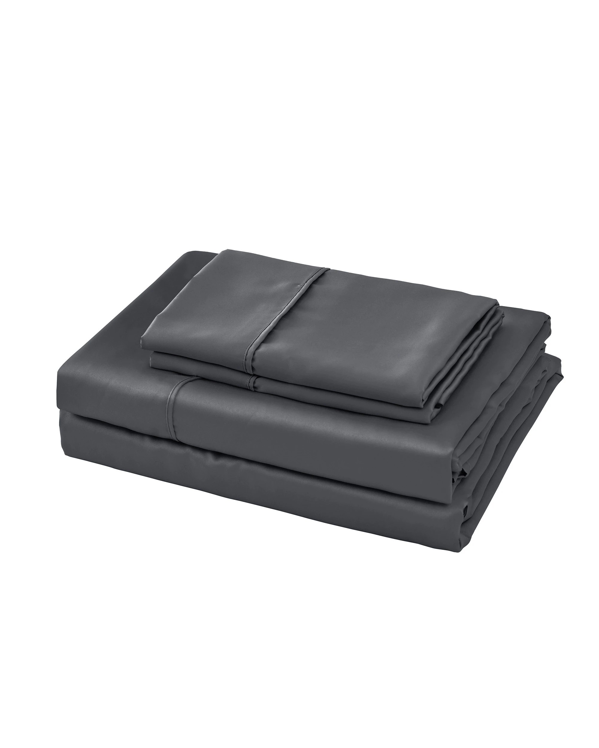 8 Dreamaker Matte Satin Sheet Set - Charcoal, 8 of 8