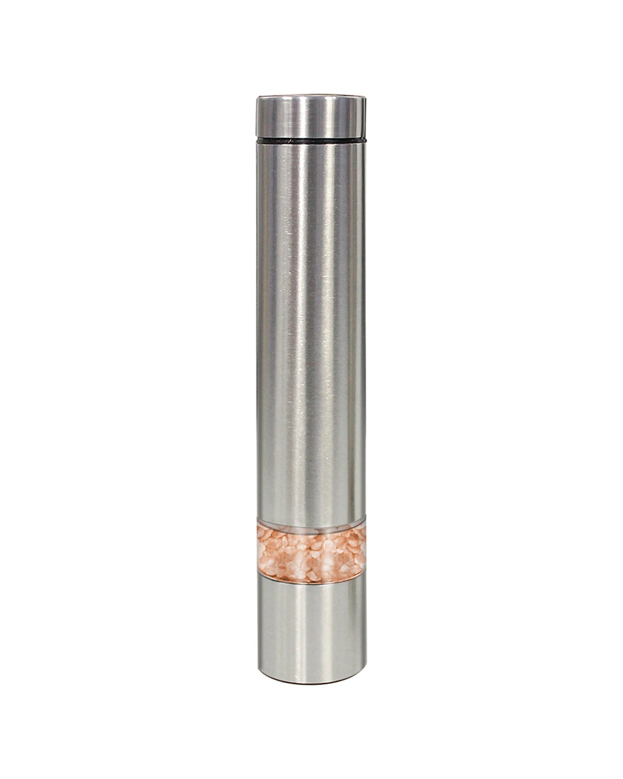 3 Ovation 18cm Stainless Steel Salt Pepper Electric Mill Set Fine Coarse - Plain, 3 of 3