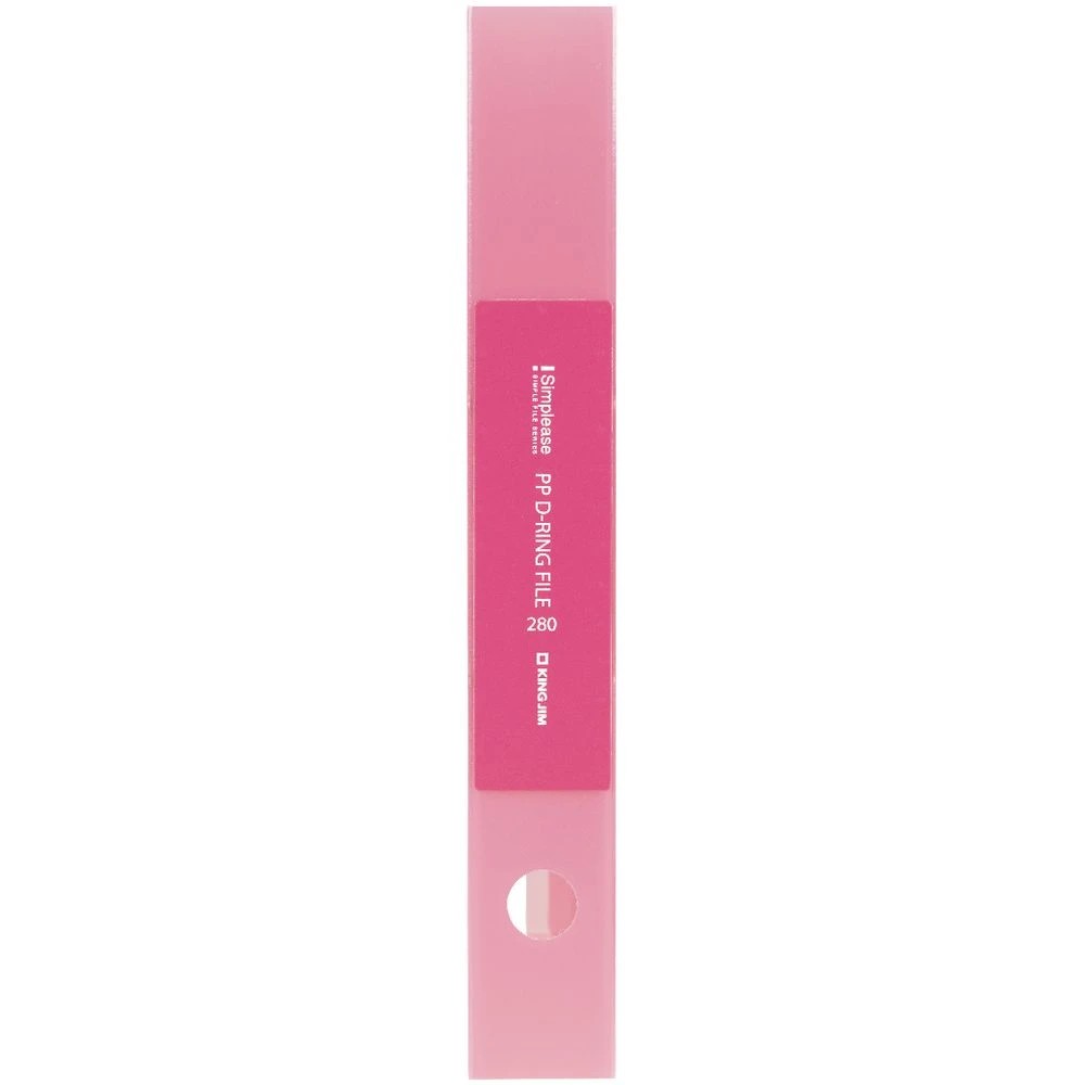 2 King Jim A4 2 D-Ring Simplease Binder 30mm Pink, 2 of 4