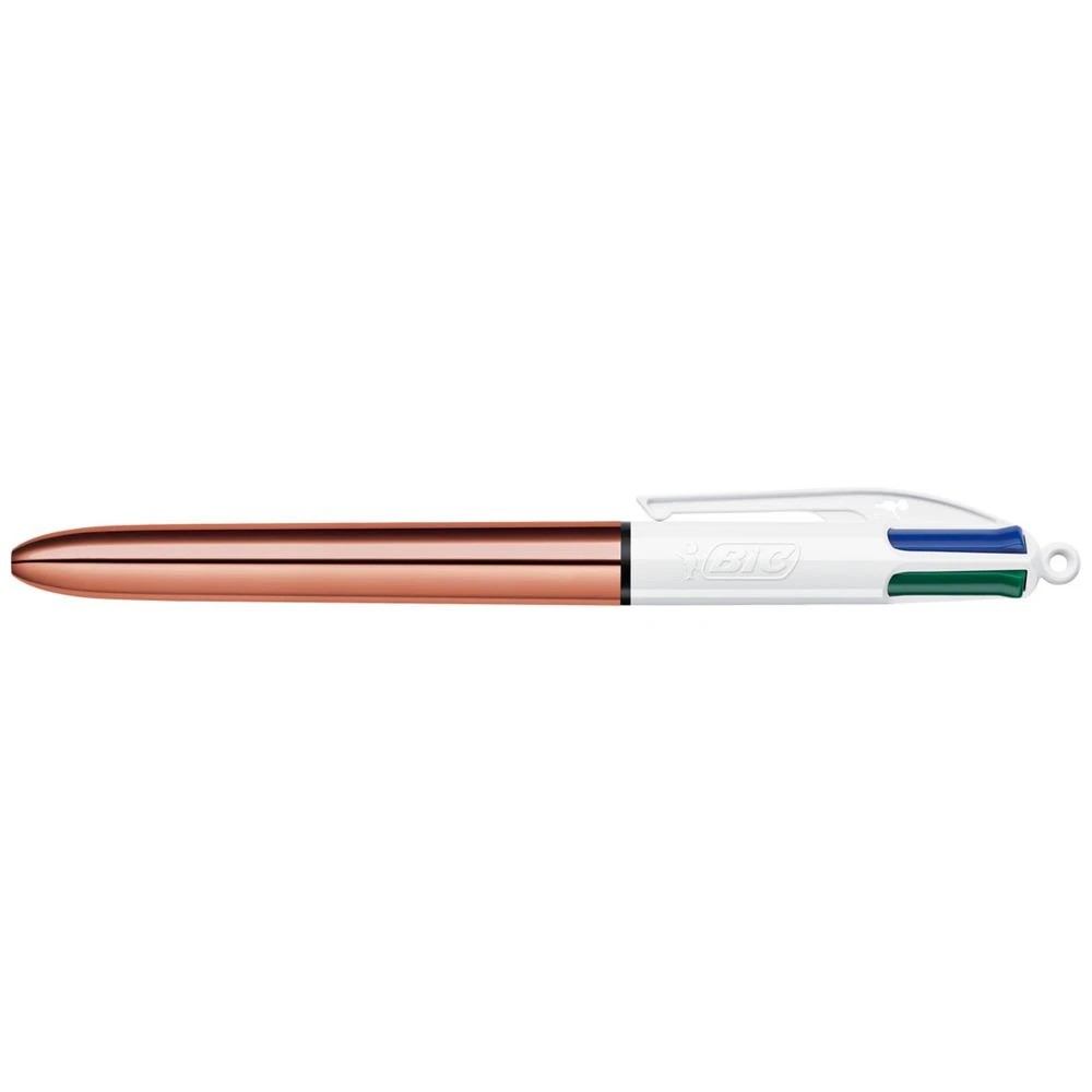 1 Bic 4 Colours Shine Ballpoint Pen Rose Gold, 1 of 3