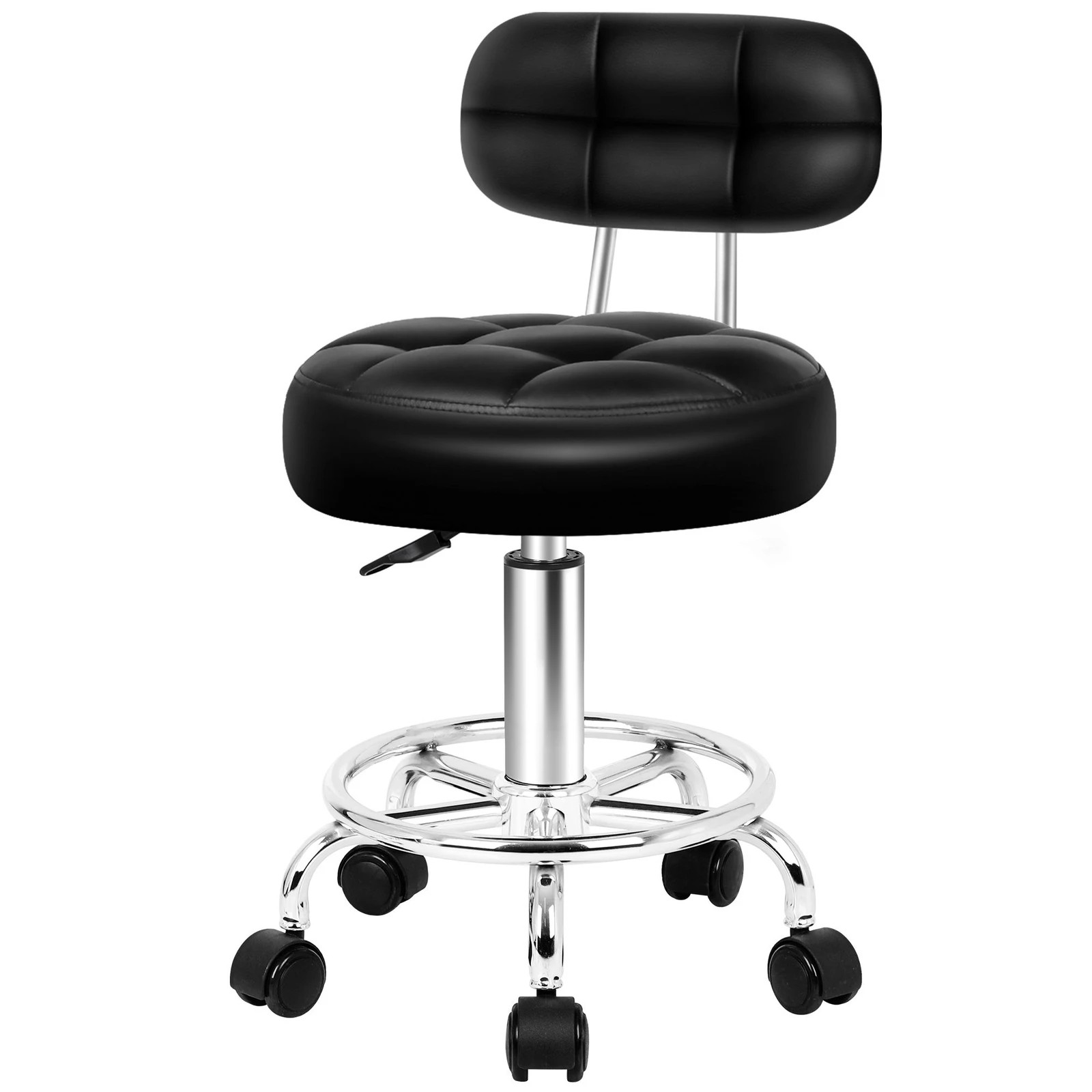 1 Alfordson Salon Stool Backrest Swivel Barber Hair Dress Chair Riley - Black, 1 of 8