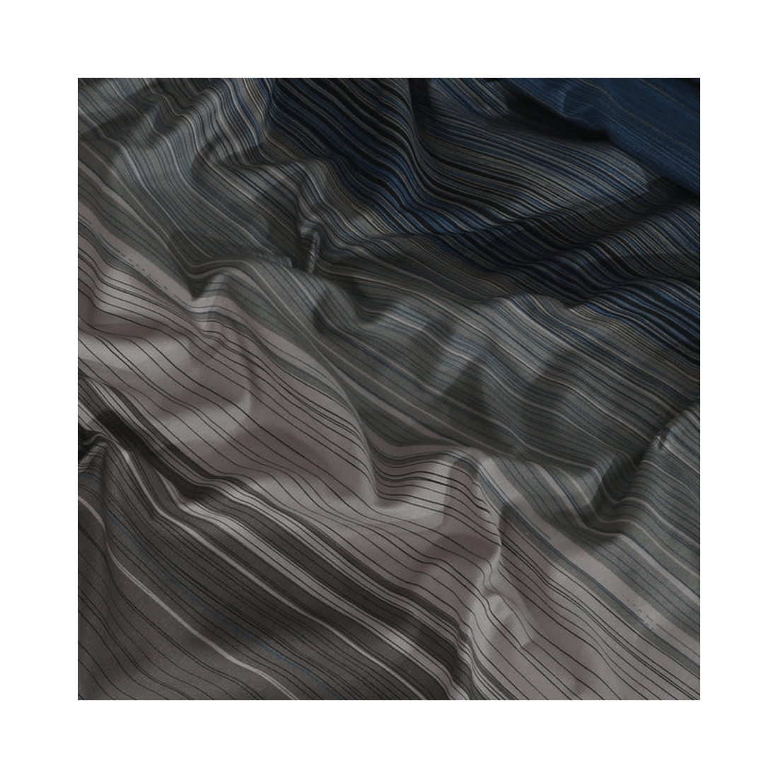 4 Amsons Striped Quilt Cover Set - Single, Blue, Double-Brushed Microfiber (Includes 1 Pillowcase)
 - Single Bed
 - blue, 4 of 6