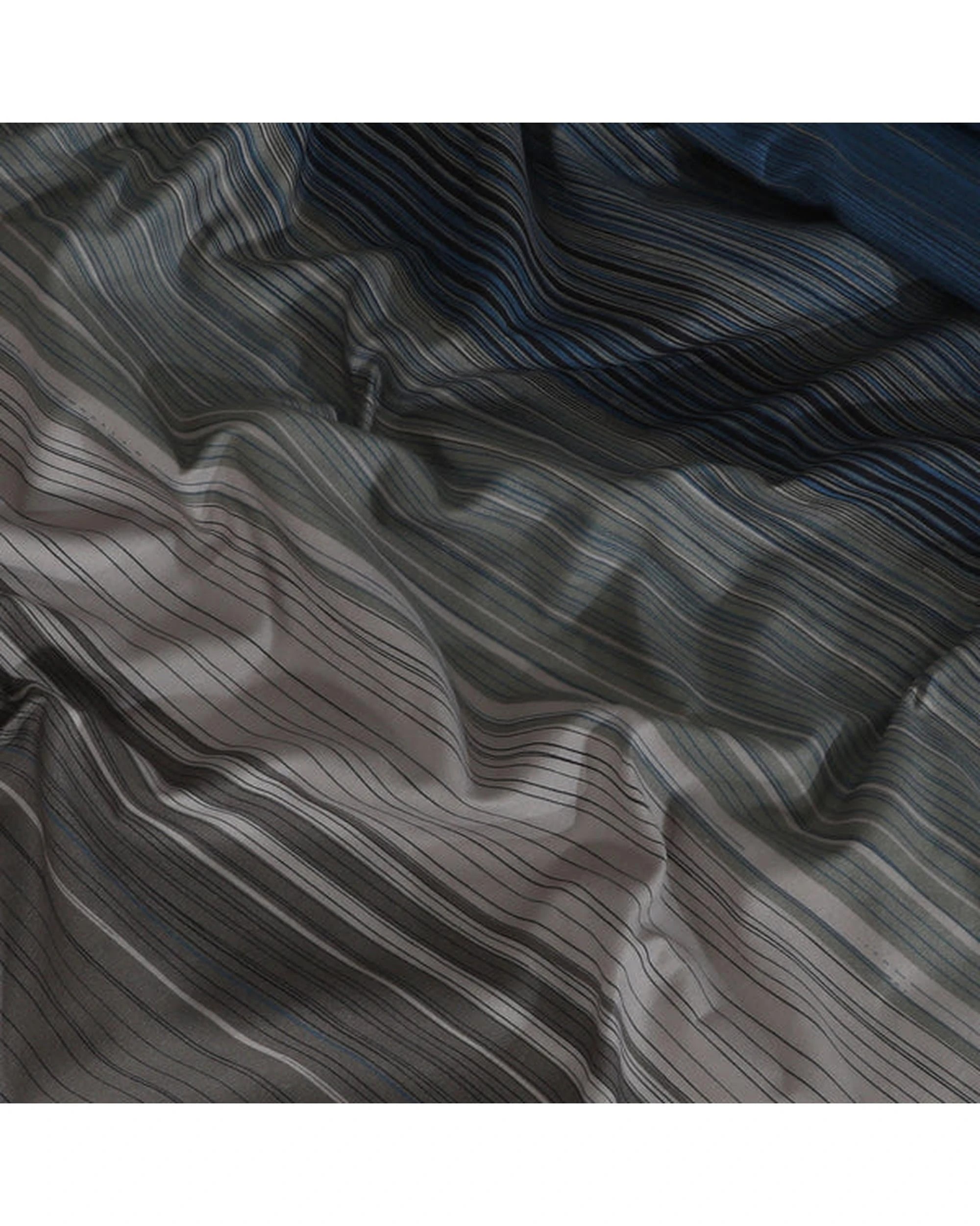 4 Amsons Striped Quilt Cover Set - Single, Blue, Double-Brushed Microfiber (Includes 1 Pillowcase)
 - Single Bed
 - blue, 4 of 6