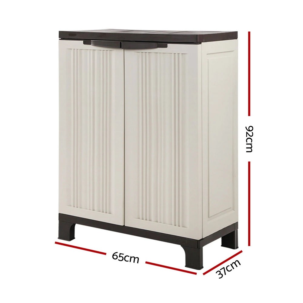 3 Gardeon Outdoor Storage Cabinet Box 92cm - Beige, 3 of 5