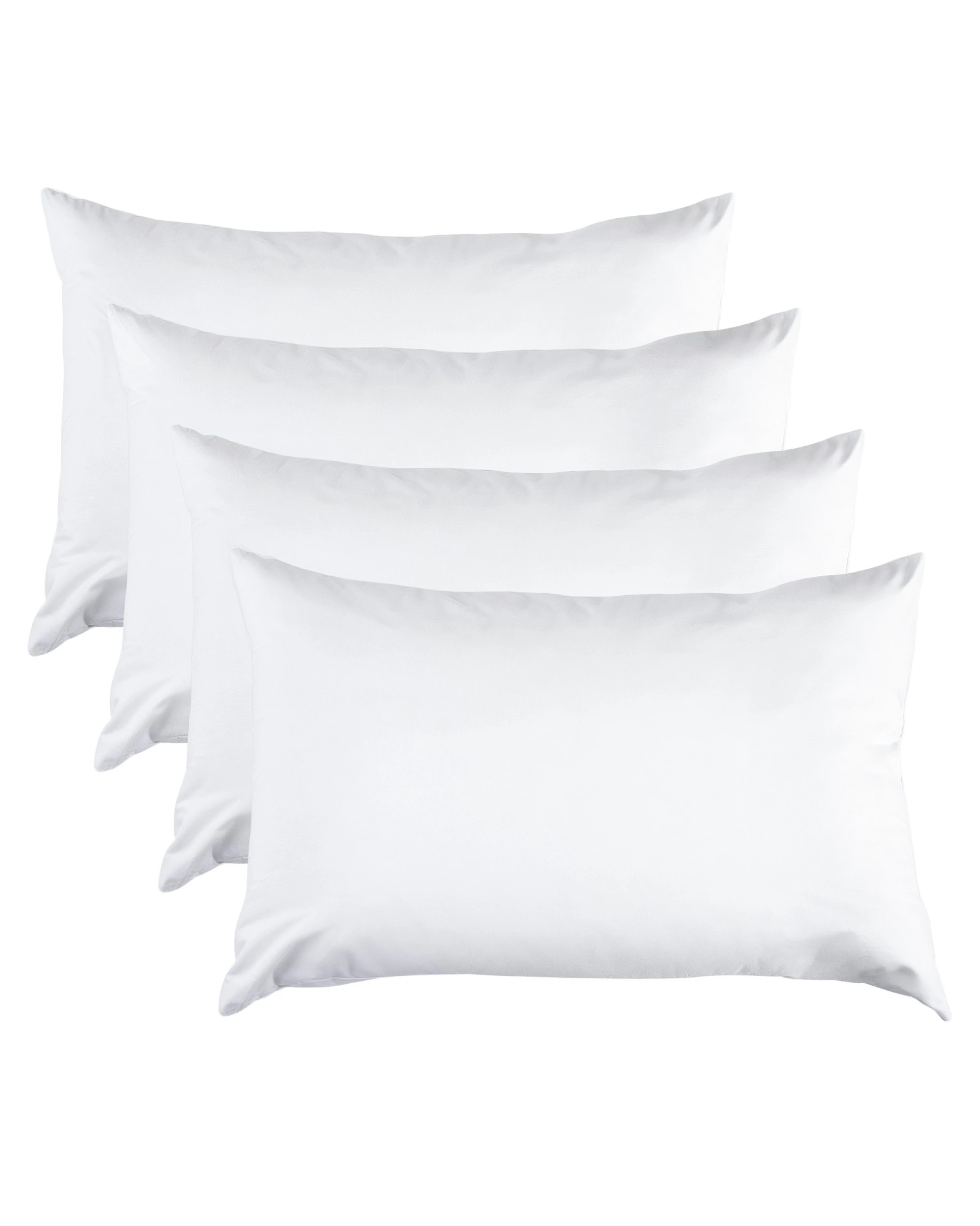 1 Hacienda 100 Percent Cotton Pillow Cover with 800g Poly Fill Hypoallergenic, Antibacterial, and Cooling Technology 4 PK, 1 of 7