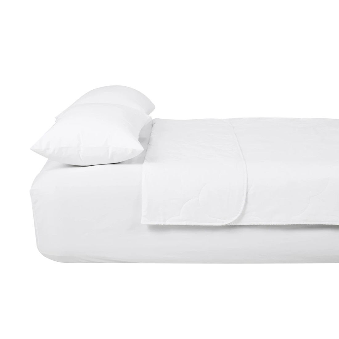 4 Low Warmth Summer Cotton Quilt - Single Bed, White, 4 of 4