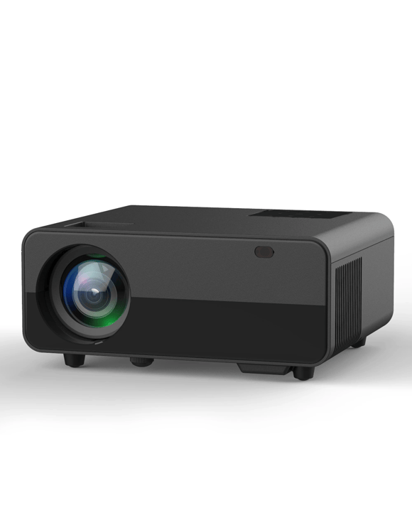 Alliums Portable Projector Native 1080p Full HD, 5.2 BT, 10W Hi-Fi Speakers - Black