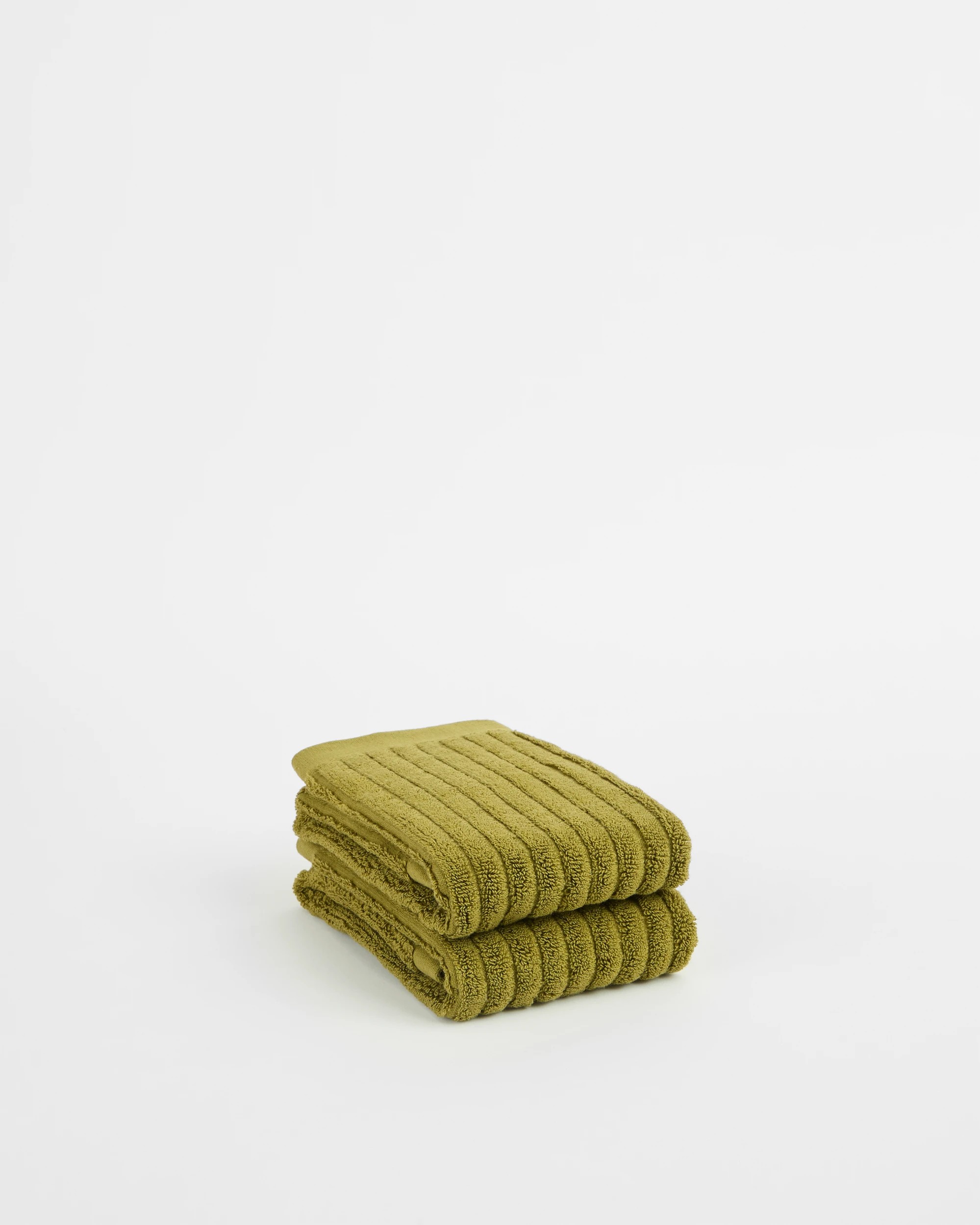 1 Target Dylan Australian Cotton Rib 2 Pack Hand Towel - Green, 1 of 2